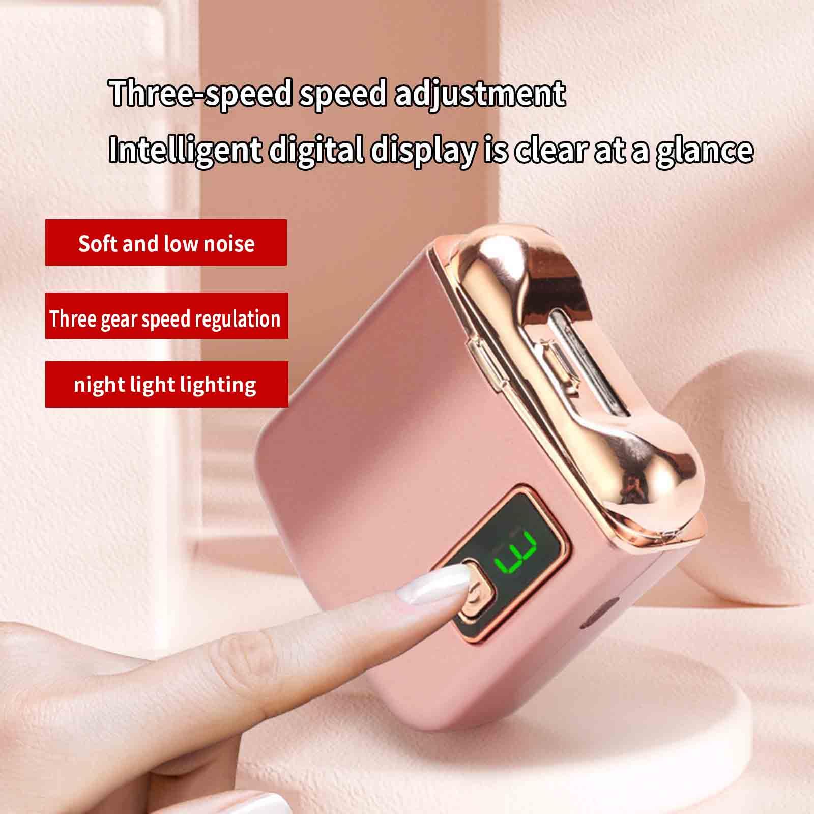 Electric Nail Clipper Automatic - Rechargeable Nail Trimmer for Adults & Seniors, Men & Women - Portable Fingernail File & Clipper (Black, 76x65x29mm) - Perfect for Travel, Home Use & Elderly Care