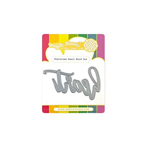 Waffle Flower Oversized Heart Word Die - DIY Scrapbooking, Card Making, and Paper Crafting Supplies for Creative Projects