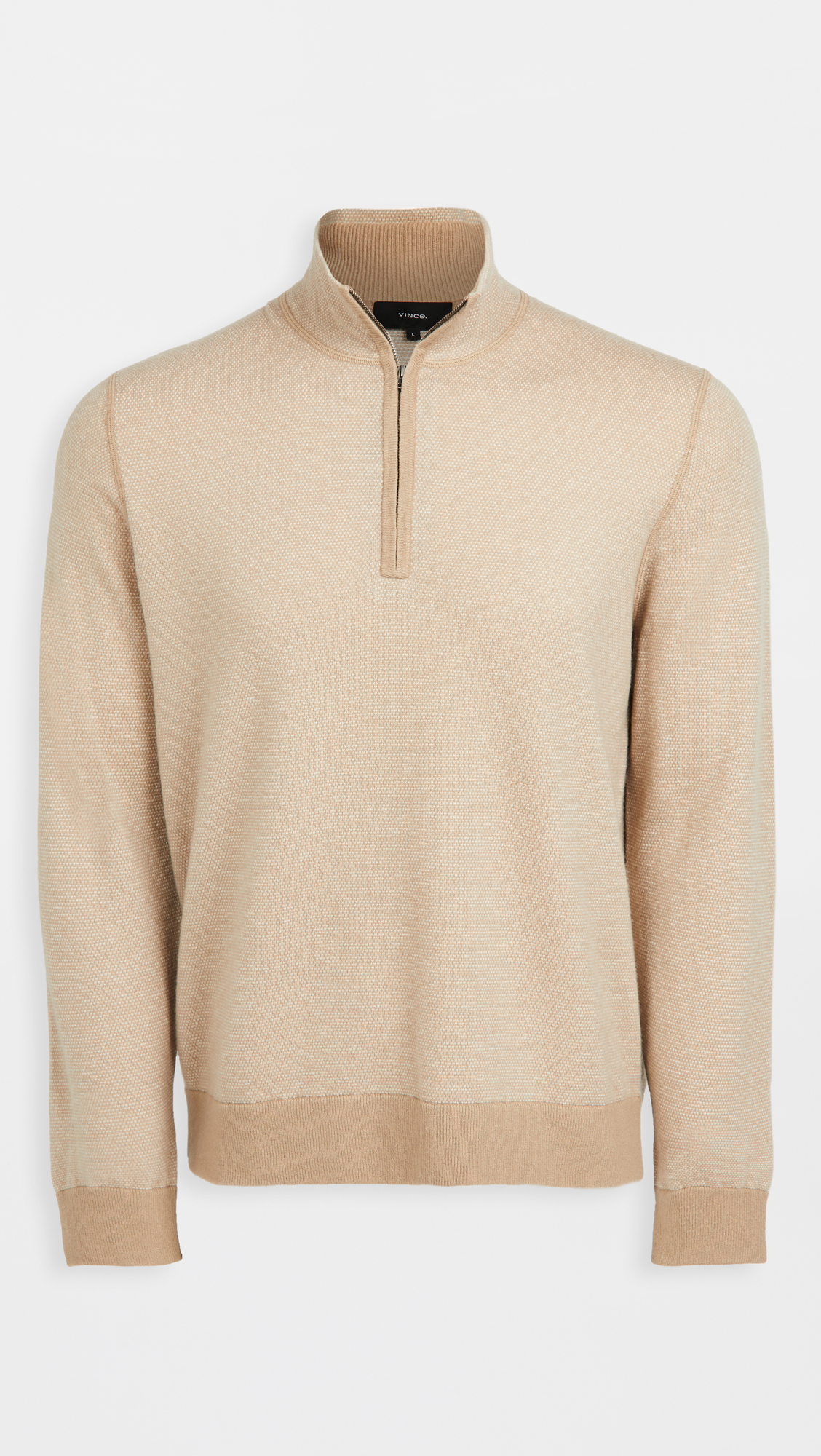Vince Men's Birdseye Quarter Zip Sweater | Lightweight Knit Pullover for Casual & Business | Perfect for Office, Travel & Outdoor Activities