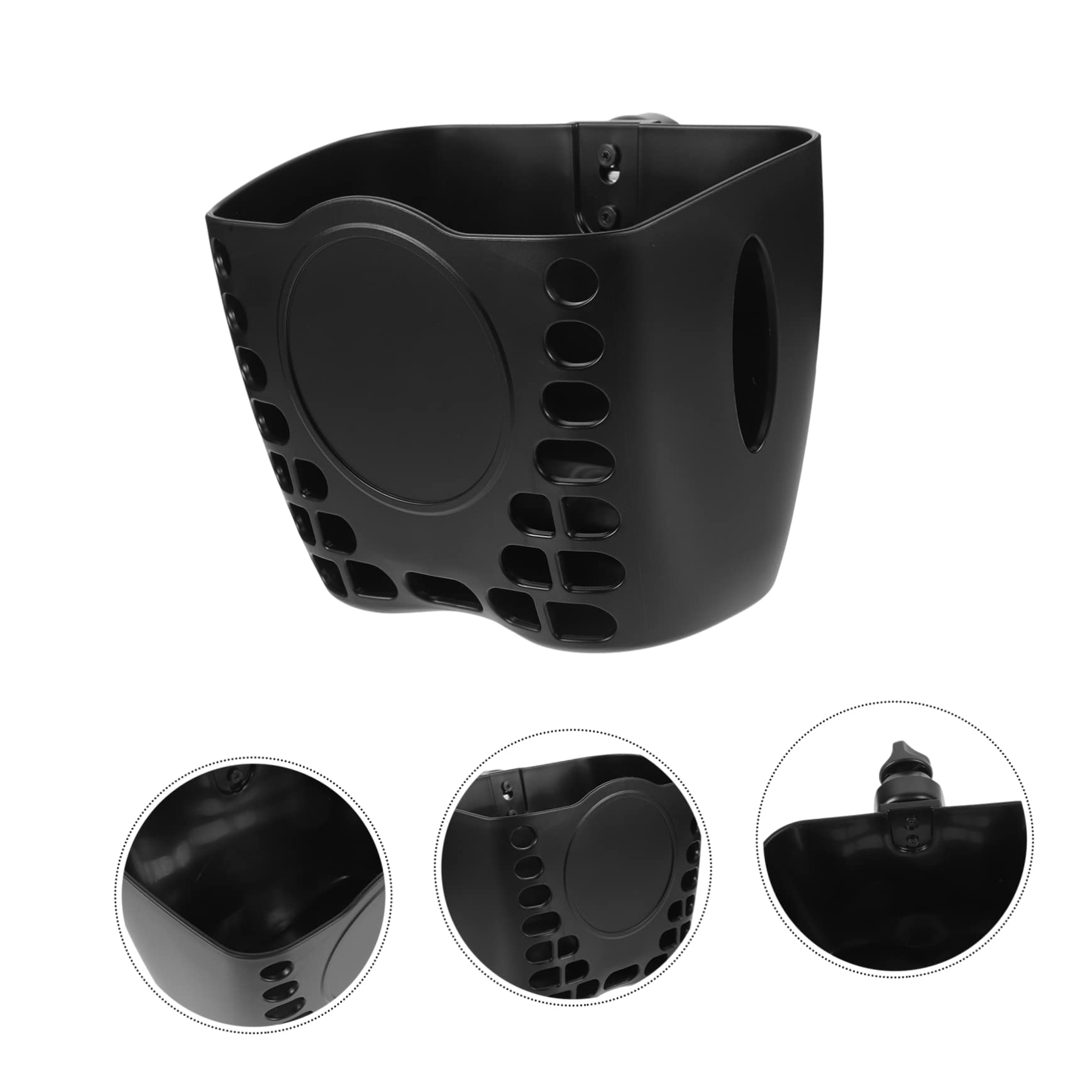 Amosfun 2-Pack Universal Stroller Basket & Bike Cup Holder - Durable Plastic Hanging Organizer for Baby Strollers, Bicycles, and Cribs - Perfect for Diapers, Bottles, Toys, and Essentials On-The-Go