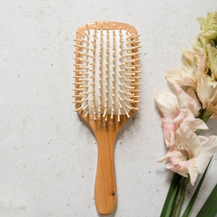 BKIND Natural Bamboo Hair Brush for Detangling & Scalp Massage - Eco-Friendly Hair Care for Smooth, Shiny Hair at Home or On the Go