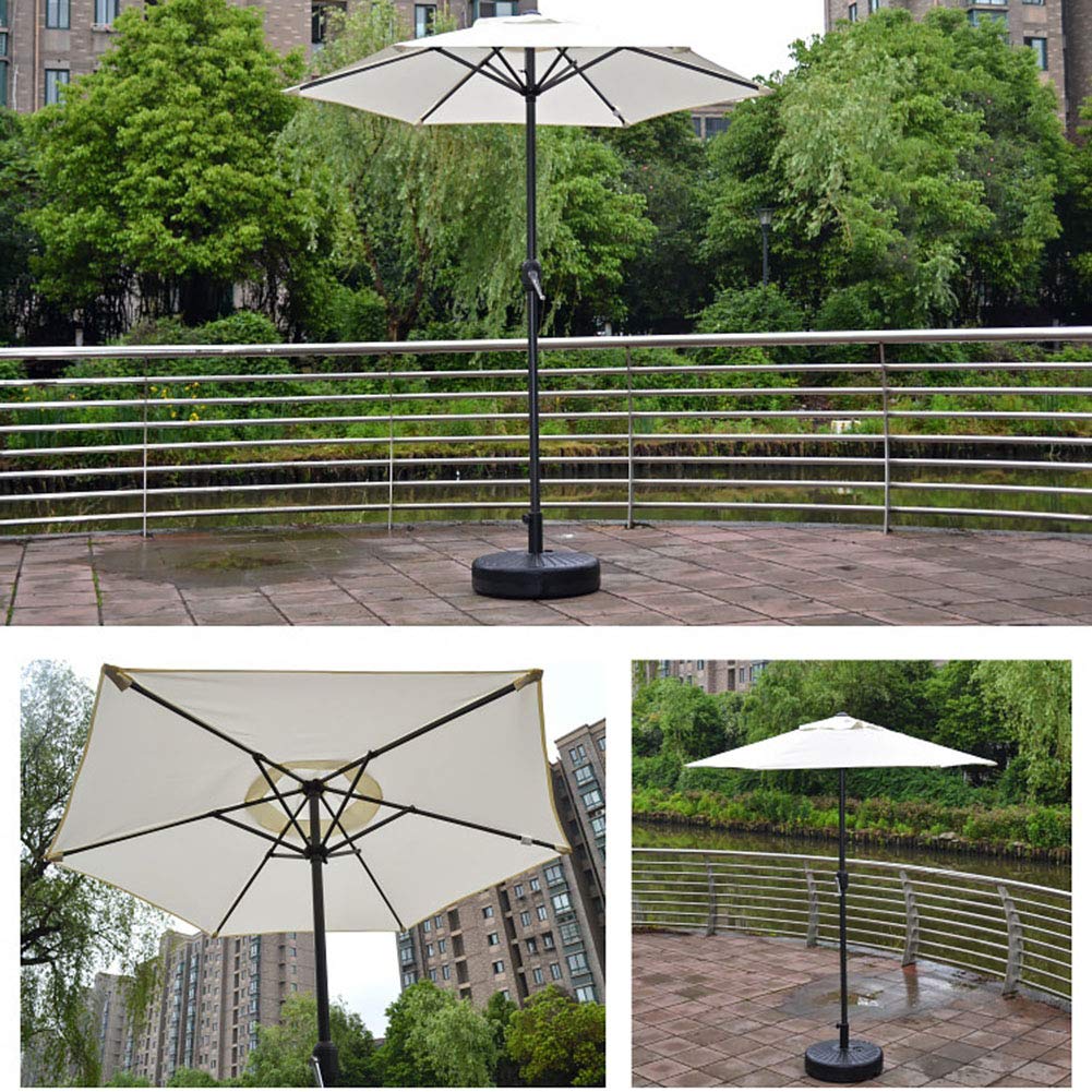 6.5ft Round Outdoor Patio Umbrella with UPF 50+ Sun Protection - Weather Resistant Aluminum Market Table Umbrella for Garden, Backyard, Poolside & Outdoor Dining Areas