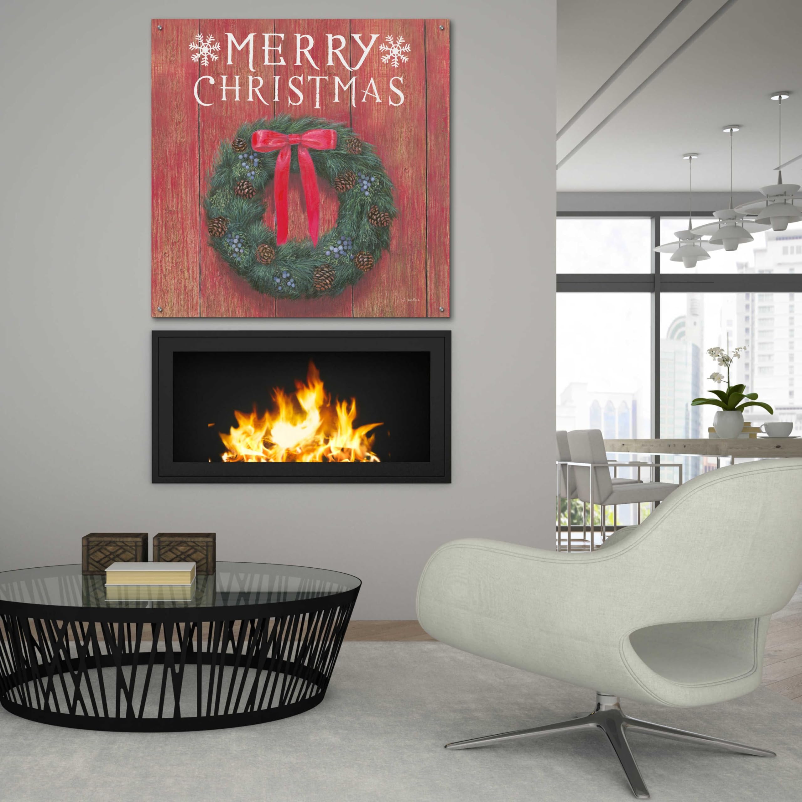 Epic Art 'Christmas Affinity VII' by James Wiens - 36x36 Inch Acrylic Glass Wall Art for Holiday Home Decor - Perfect for Living Room, Bedroom & Office