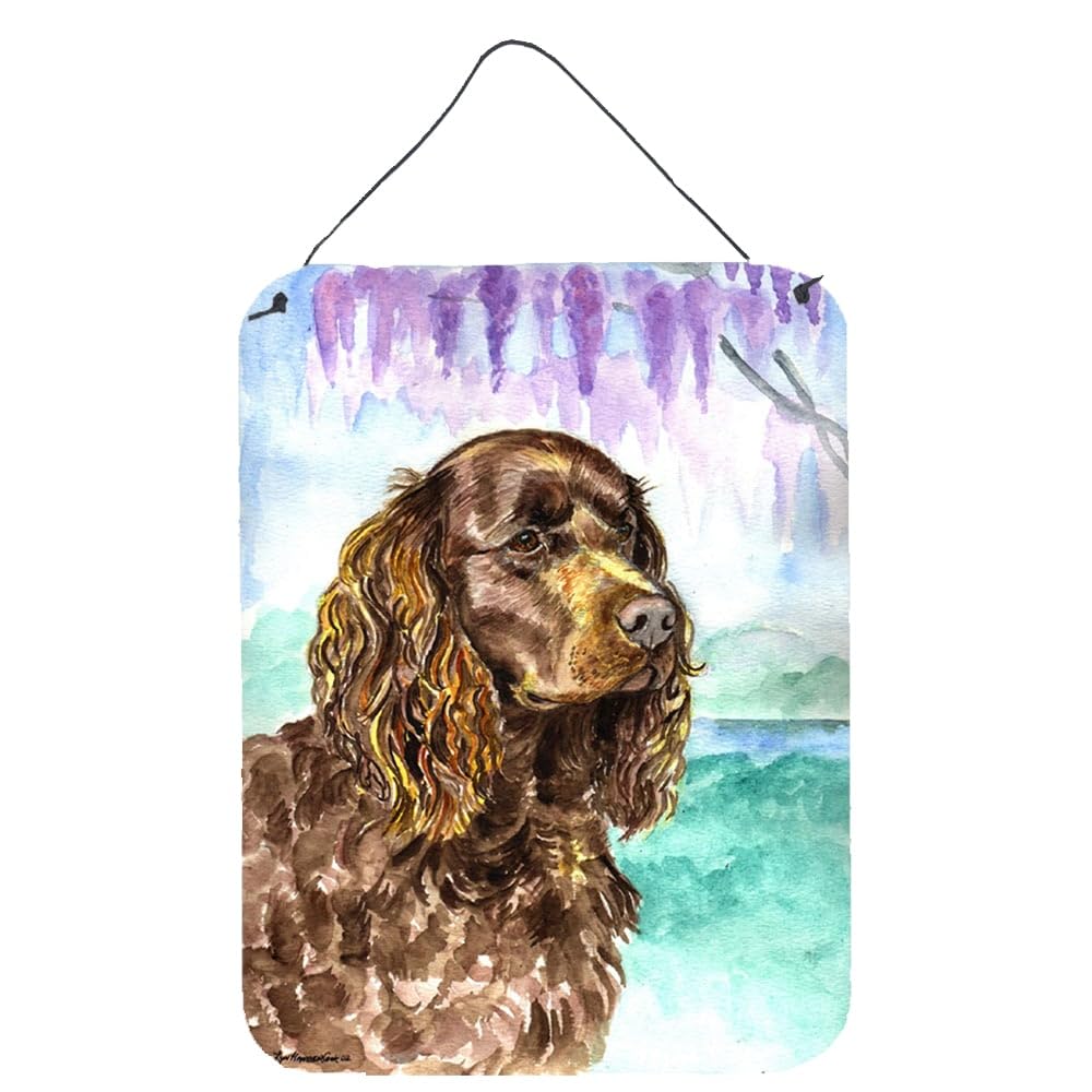 American Water Spaniel Metal Wall Art - 12x16 Aluminum Sign for Kitchen, Bar, Bathroom & Front Door Decor | Caroline's Treasures 7008DS1216 | Durable & Multicolor Home Plaque for Pet Lovers & Dog Owners