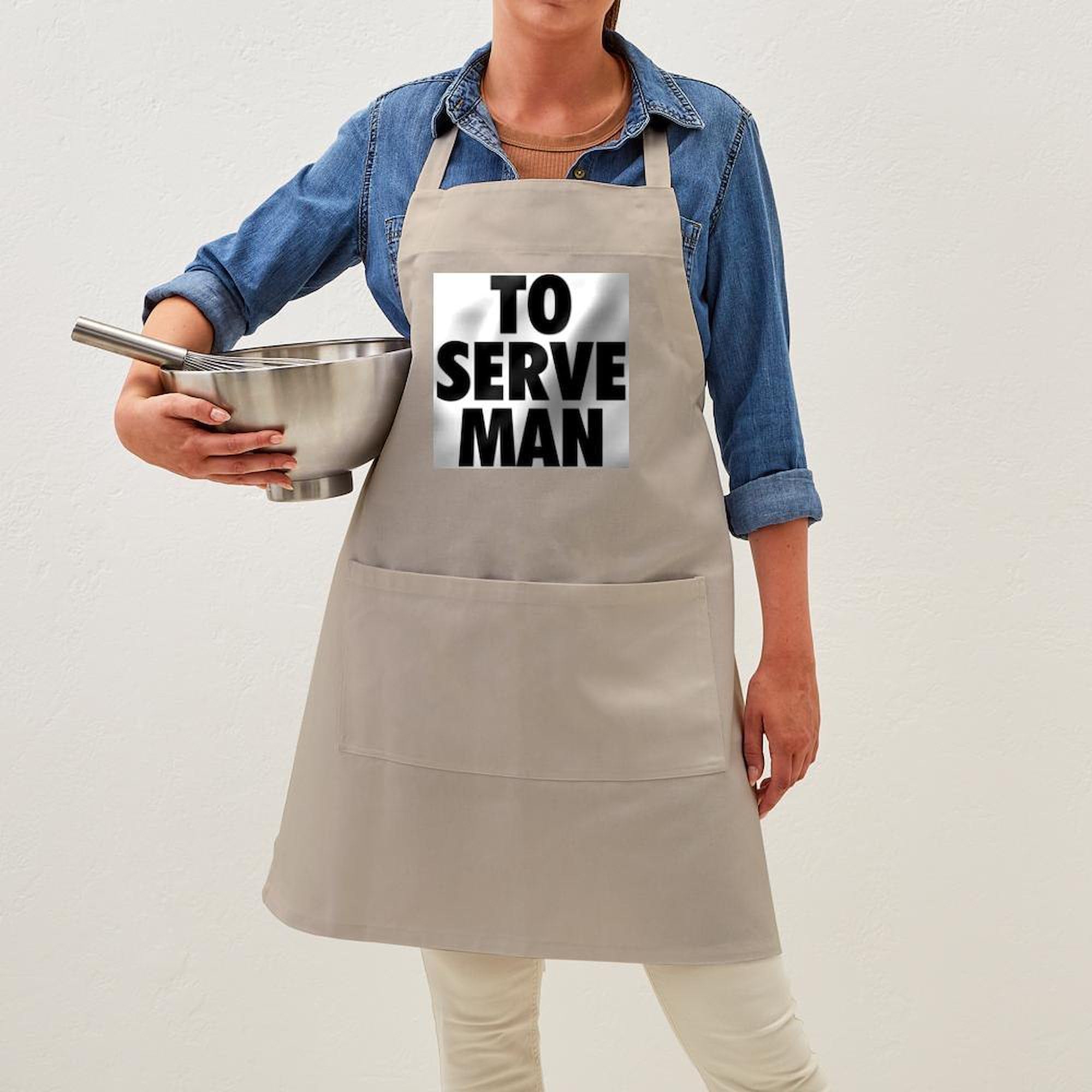 CafeServe Man Kitchen Apron with Pockets - BBQ Grilling & Baking Apron for Cooking, Hosting & Outdoor Events - Durable & Stylish Chef Apron for Men & Women