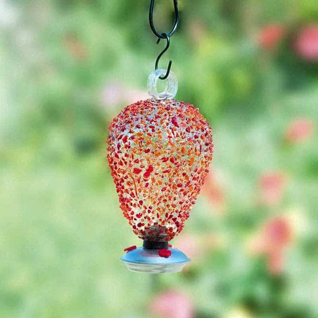 Eighty Days Hummingbird Feeder with Cinnabar Sprinkles - Attract Hummingbirds to Your Garden | Durable Outdoor Bird Feeder for Backyard, Patio & Balcony