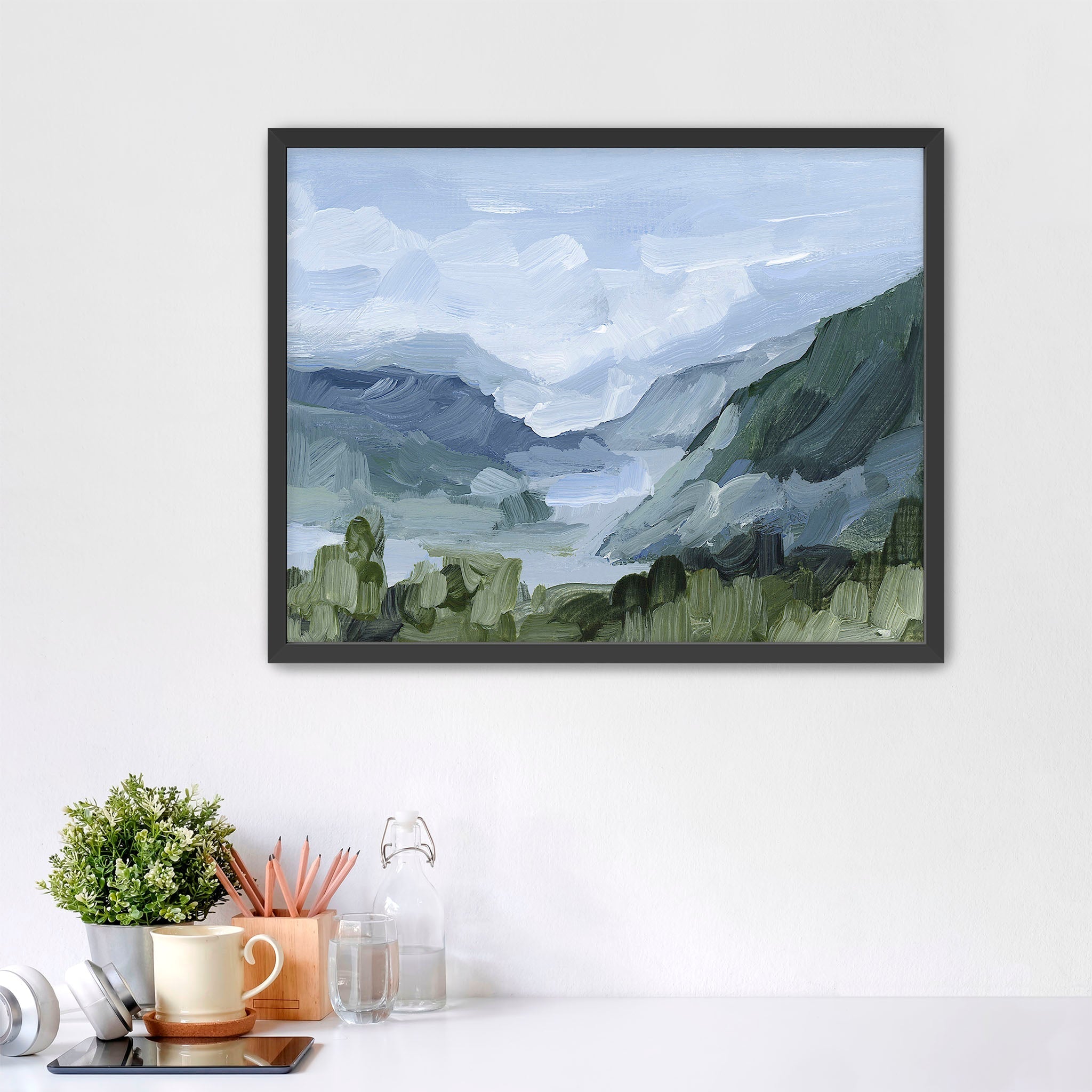 Blue Juneau Art Print - Stunning Wall Decor for Living Room, Bedroom & Office | Premium Canvas Painting for Home & Office Decor