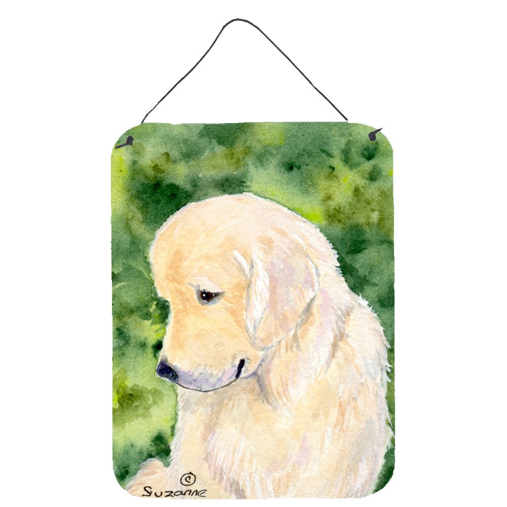 Golden Retriever Metal Wall Art Sign - 12x16 Inch Aluminum Dog Decor for Kitchen, Bar, Bathroom & Front Door - Durable Hanging Plaque for Home & Office Decor - Perfect Gift for Dog Lovers