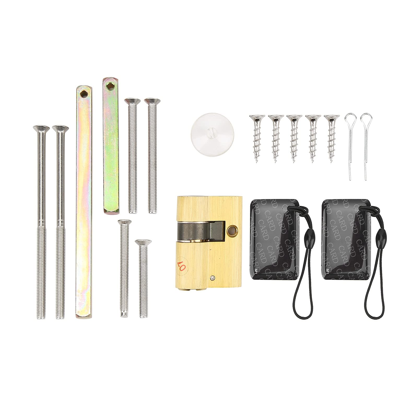 Smart Fingerprint Door Lock with Keypad & Deadbolt - Keyless Entry with Password, Card & Handle for Home, Apartment, Office (Silver) | Secure & Convenient for Schools, Villas & Businesses
