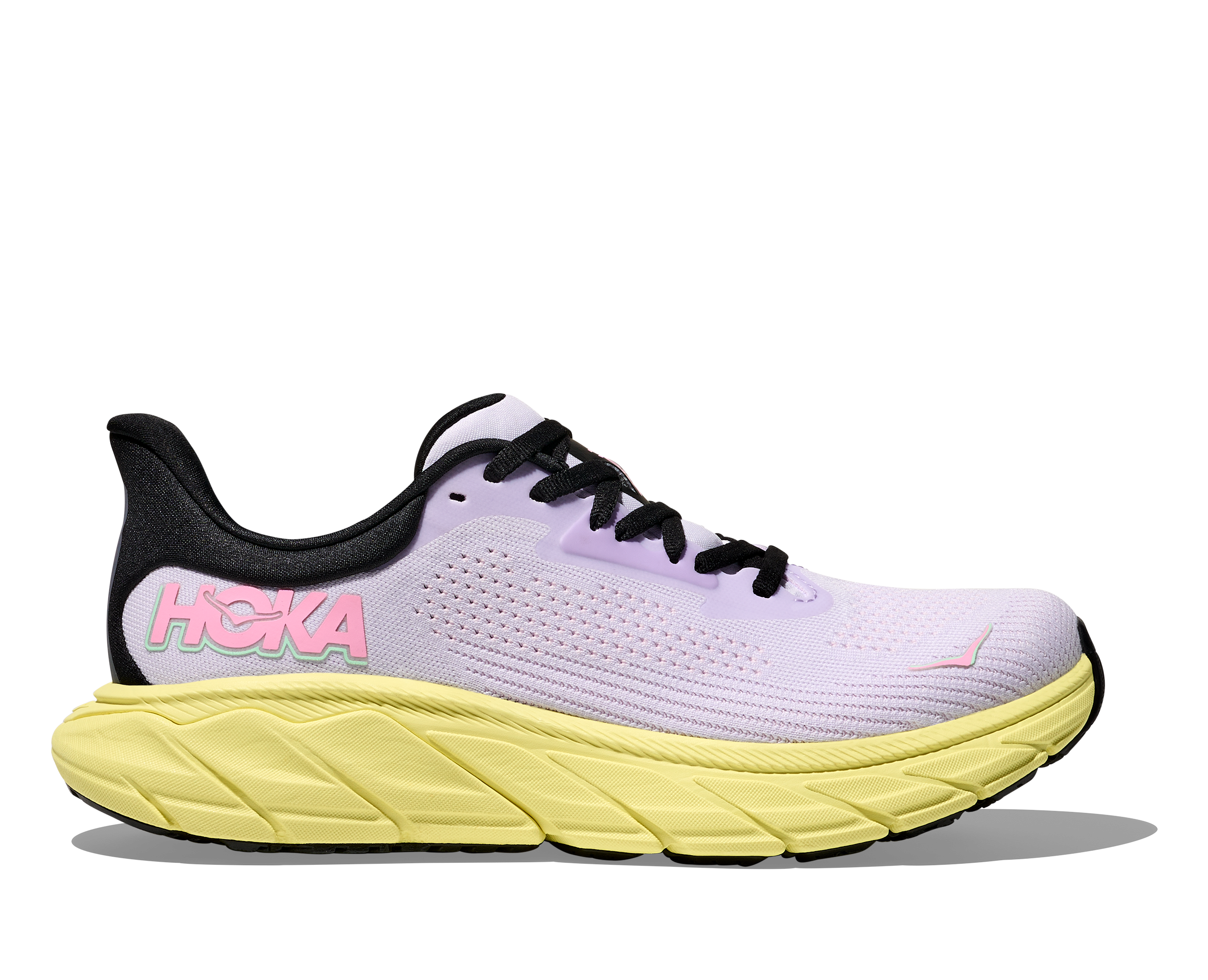 Women's HOKA Arahi 7 Running Shoes - Starlight Glow/Yuzu Color - Stability & Cushion for Road Running, Jogging, and Daily Wear