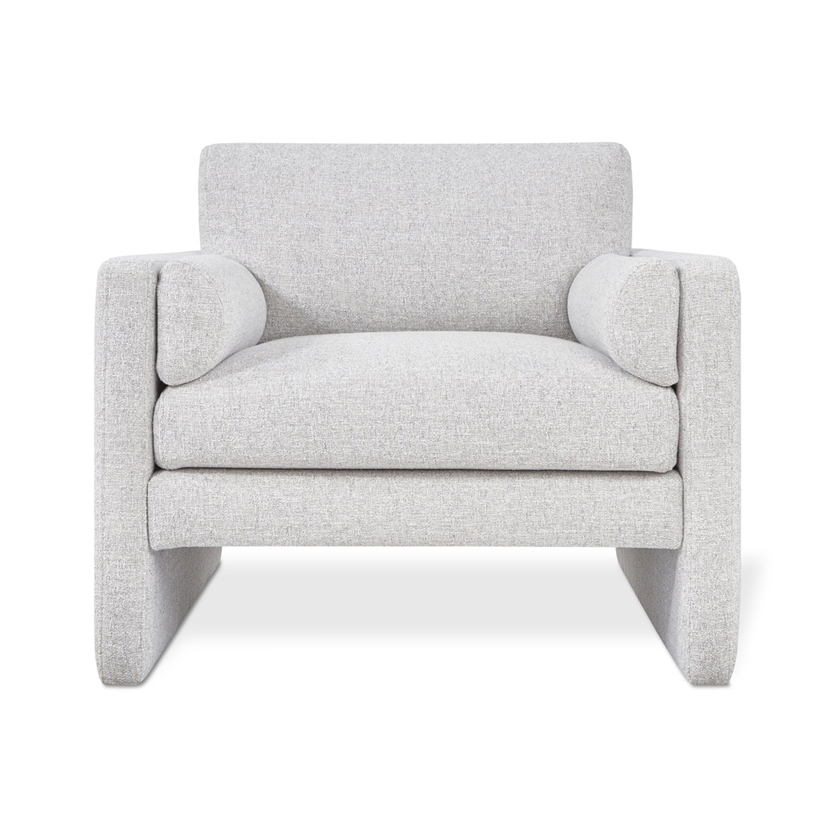 M Co Living Laurel Armchair - Modern Accent Chair for Living Room, Bedroom & Office - Comfortable Upholstered Armchair with Wooden Legs - Perfect for Reading, Relaxing & Home Decor