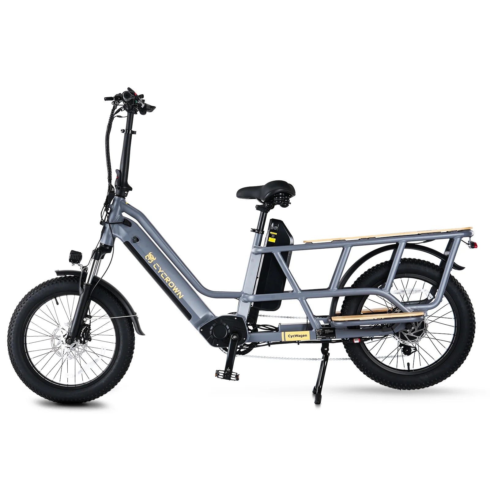 Cycrown CycWagen 48V Cargo Electric Bike with Dual Battery - 28 MPH & 120 Mile Range - Perfect for Urban Commuting, Grocery Shopping & Delivery Services