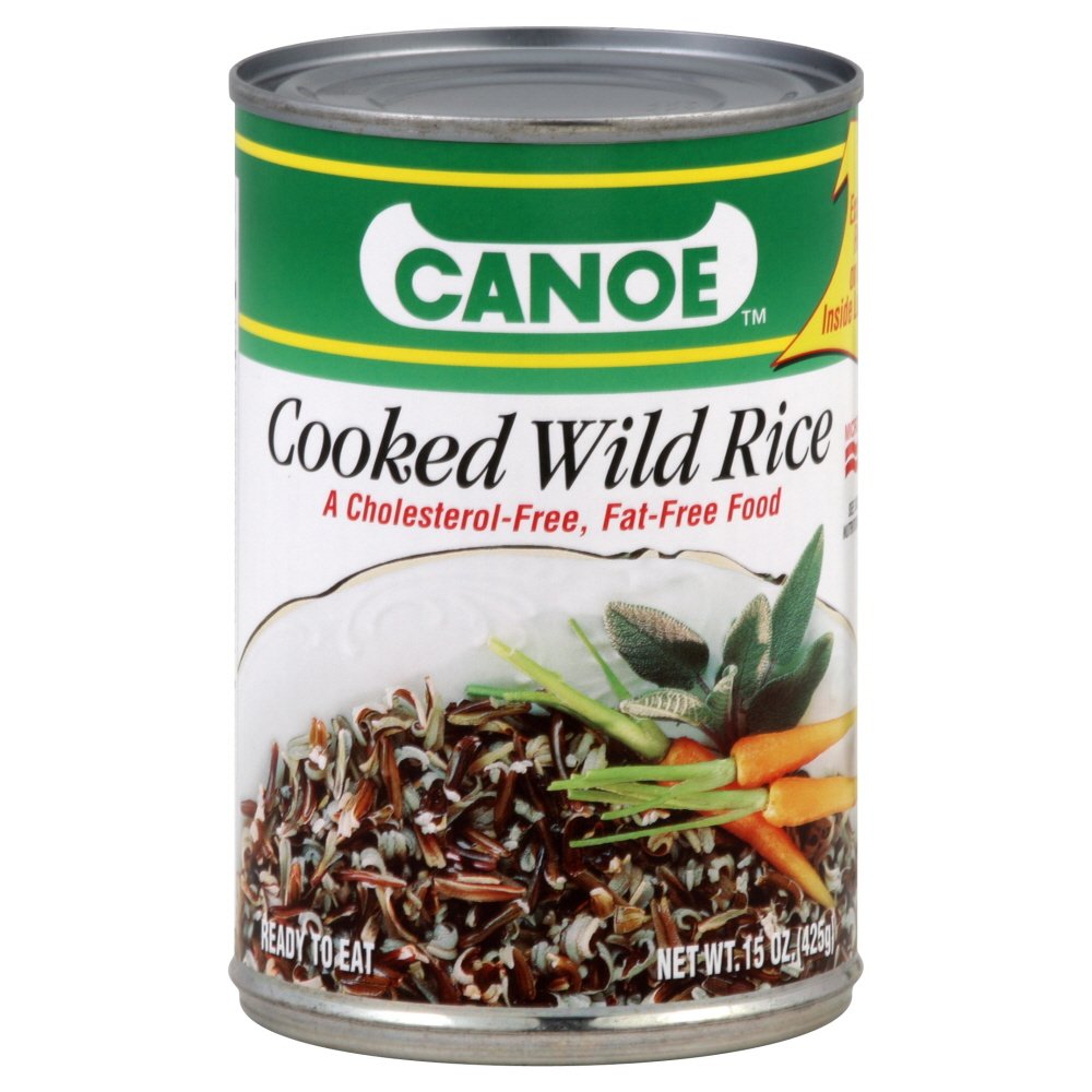 Organic Canoe Cooked Wild Rice - 15oz (Pack of 3) | Premium Whole Grain, Gluten-Free & Non-GMO | Perfect for Salads, Soups & Healthy Meal Prep