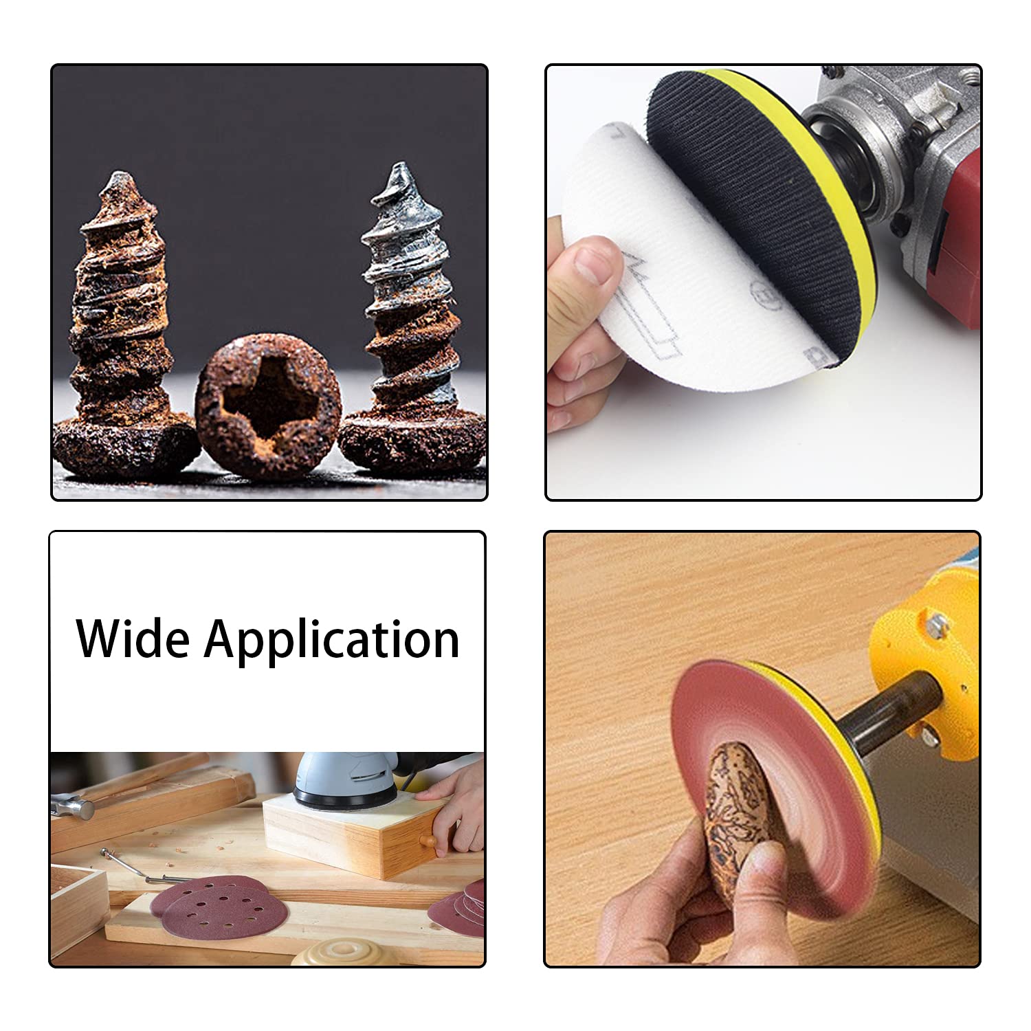 5PCS 3000 Grit Hook and Loop Sanding Discs - 5-Inch No-Hole Aluminum Oxide Sandpaper for Grinder Polishing - Perfect for Woodworking, Metal Finishing & DIY Projects