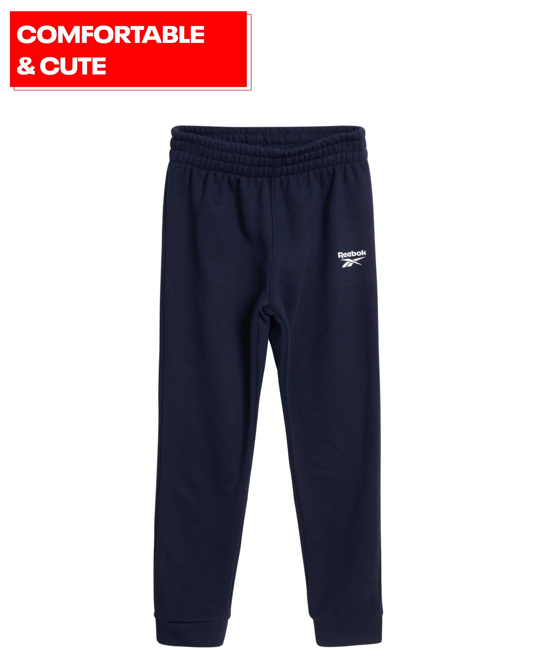 Reebok Baby Boys' 2-Piece Fleece Hoodie & Jogger Pants Set - Soft Playwear Outfit for Toddlers 12M-7 Years - Perfect for Playdates, Daycare & Casual Wear