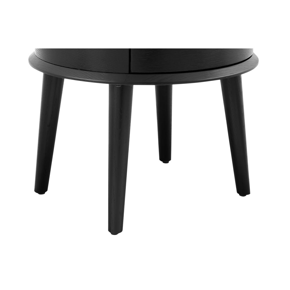 Modern Black Bentley Bedside Nightstand - Stylish Side Table with Drawer for Bedroom, Living Room & Office - Perfect Nightstand for Small Spaces & Apartment Decor