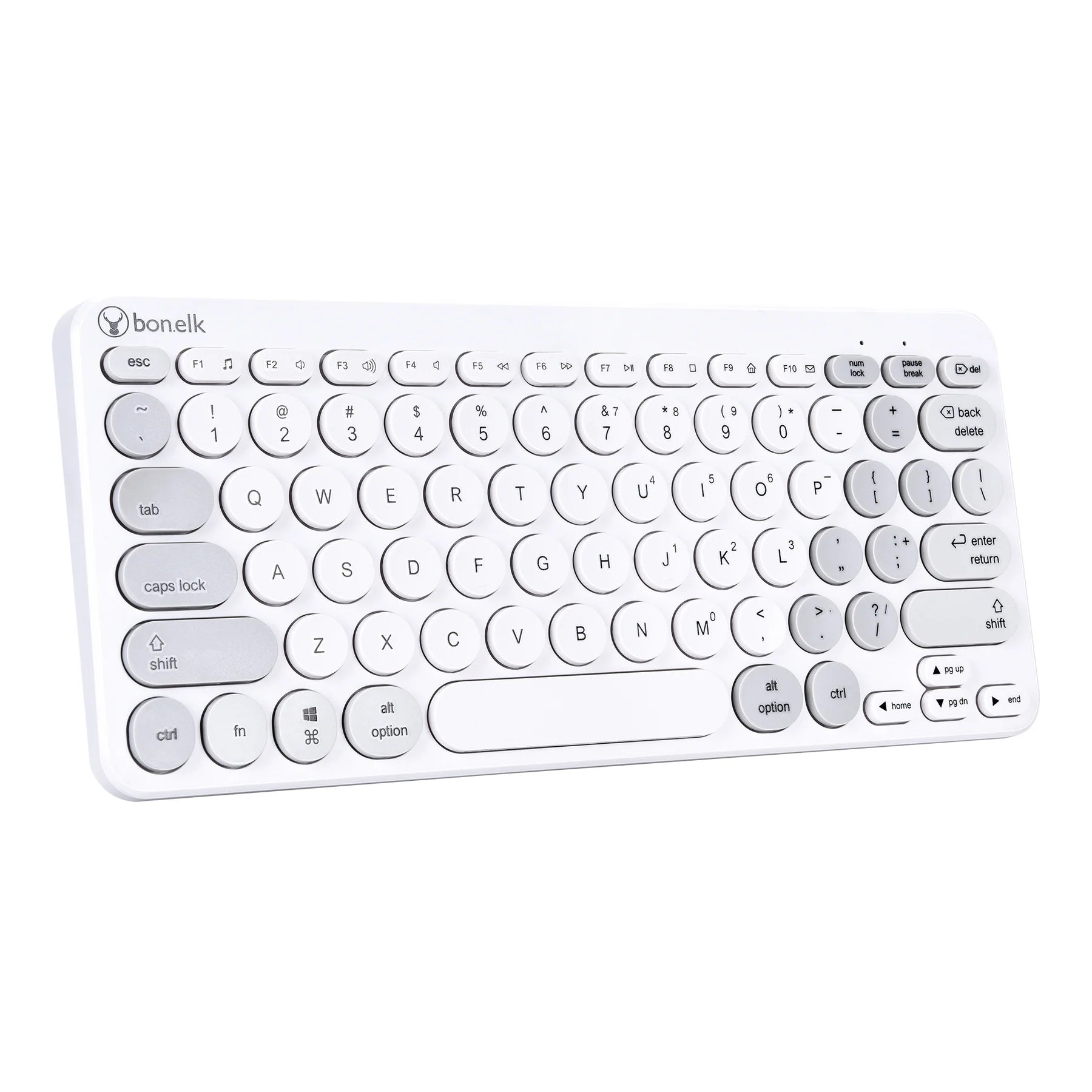Bonelk KM 383 Wireless Keyboard and Mouse Combo - 2.4GHz Ergonomic Grey Set for PC, Laptop, Office & Home Use - Plug and Play with Silent Keys & Smooth Scrolling