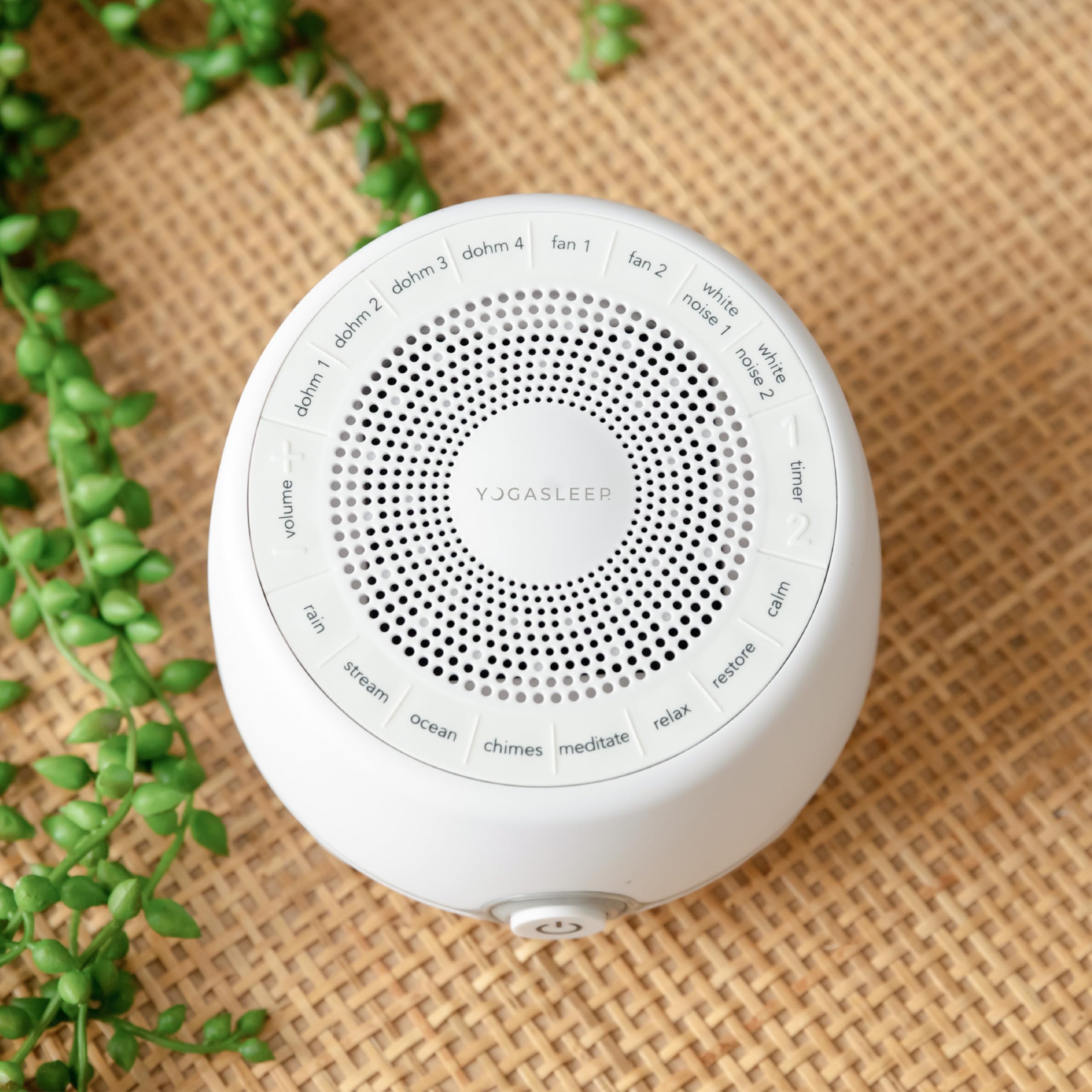 Yogasleep Whish White Noise Sound Machine - 16 Natural Soothing Sounds for Baby & Adults, Adjustable Volume - Sleep Aid, Office Privacy & Focus Enhancer - Compact & Portable for Travel & Nursery Essentials - Perfect for Bedrooms, Nurseries & Workspaces