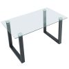 Franco/Axel 5-Piece Black Dining Set with Gray Chairs - Perfect for Modern Kitchens, Small Spaces & Apartment Dining Rooms