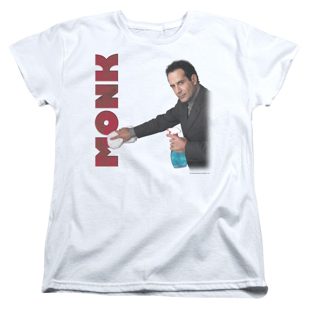 Women's Monk Print Clean Up Graphic T-Shirt - Size L - Casual Streetwear for Everyday Wear & Outings