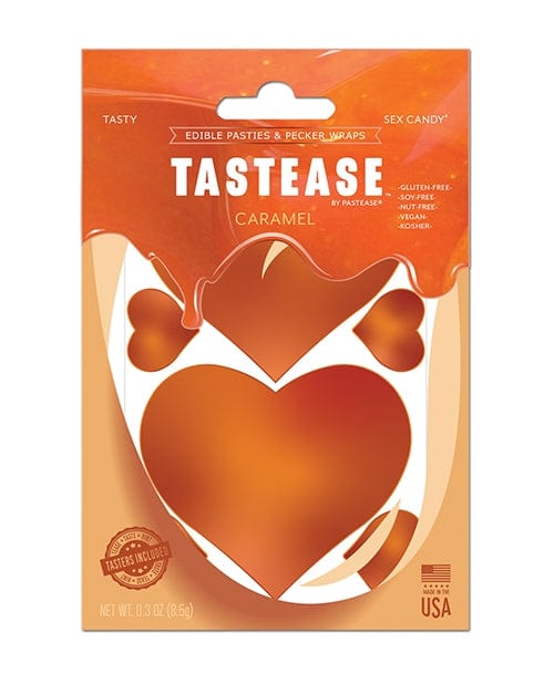 Pastease Tastease Edible Pasties & Pecker Wraps - Caramel Flavor | Sugar-Free Adult Novelty | Perfect for Bachelorette Parties & Romantic Evenings