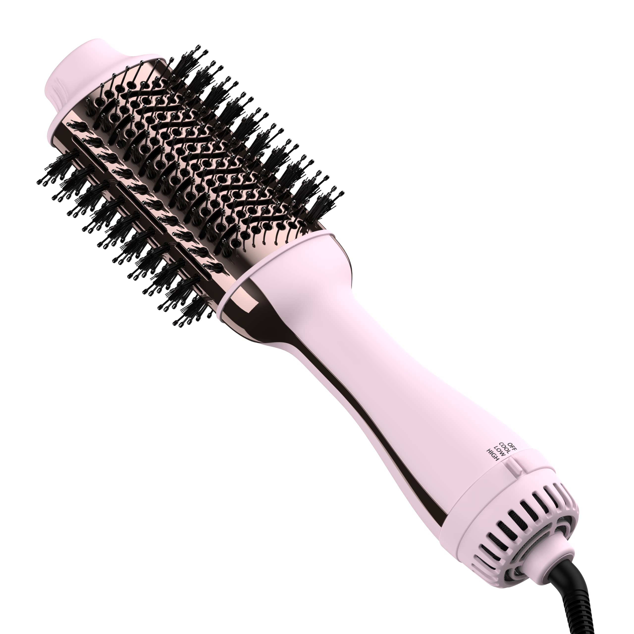Upgraded 4-in-1 Ionic Hair Dryer Brush with Ceramic Titanium Barrel - Blow Dryer, Styler, Volumizer & Straightener for Frizz-Free Salon Results - Perfect for Home Use, Travel & Professional Styling