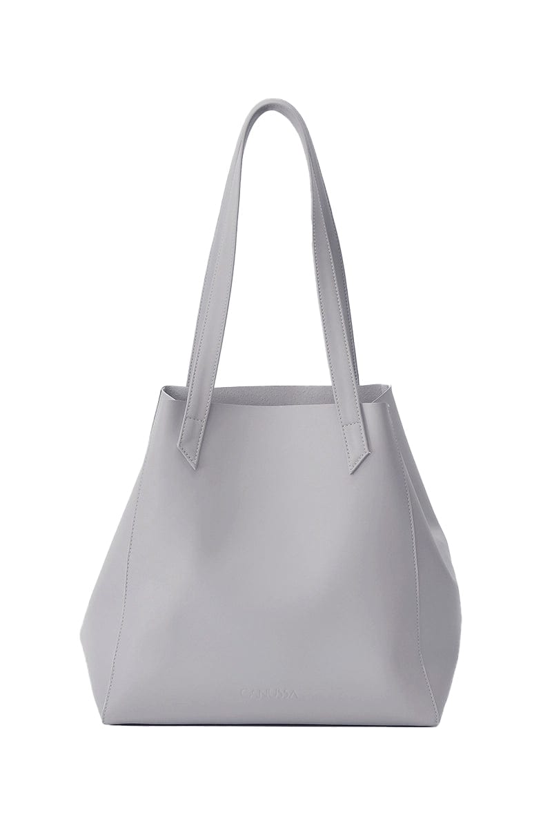 Totissimo Foldable Vegan Leather Tote Bag for Women | Stylish Pearl White Handbag - Perfect for Work, Travel & Everyday Use