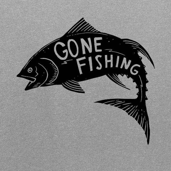 Vintage Fisherman Long Sleeve T-Shirt - Retro Gone Fishing Graphic Tee for Men - Casual & Outdoor Wear