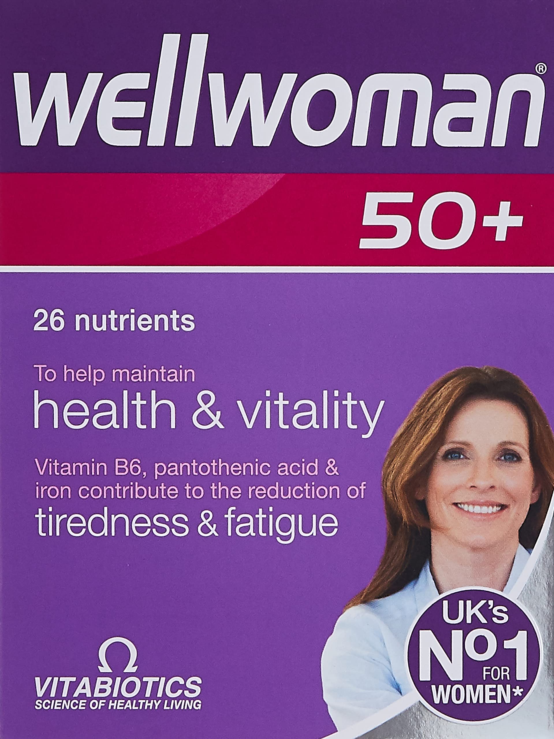 Wellwoman 50+ Multivitamin Supplement for Women - 30 Tablets (1 Pack) - Supports Energy, Immunity & Bone Health - Perfect for Active Lifestyles & Menopause Support