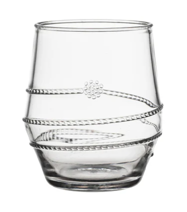 Juliska Amalia Clear Acrylic Small Tumbler - Perfect for Iced Coffee, Smoothies & Everyday Drinks at Home or Office