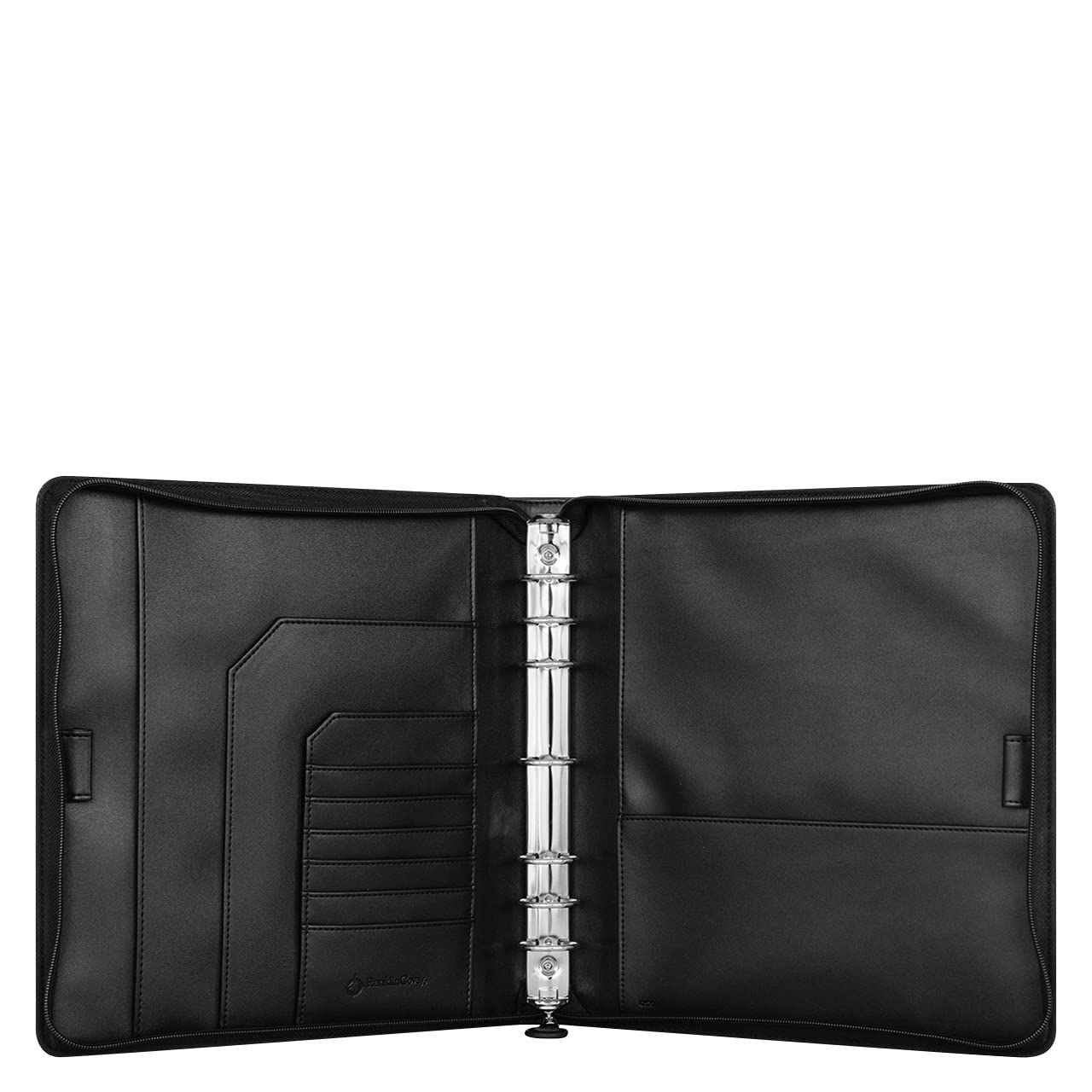 FranklinCovey FC Basics Binder - Simulated Leather Zipper Binder (Monarch Size, Black) - Professional Organizer for Business Meetings, School & Office Documents