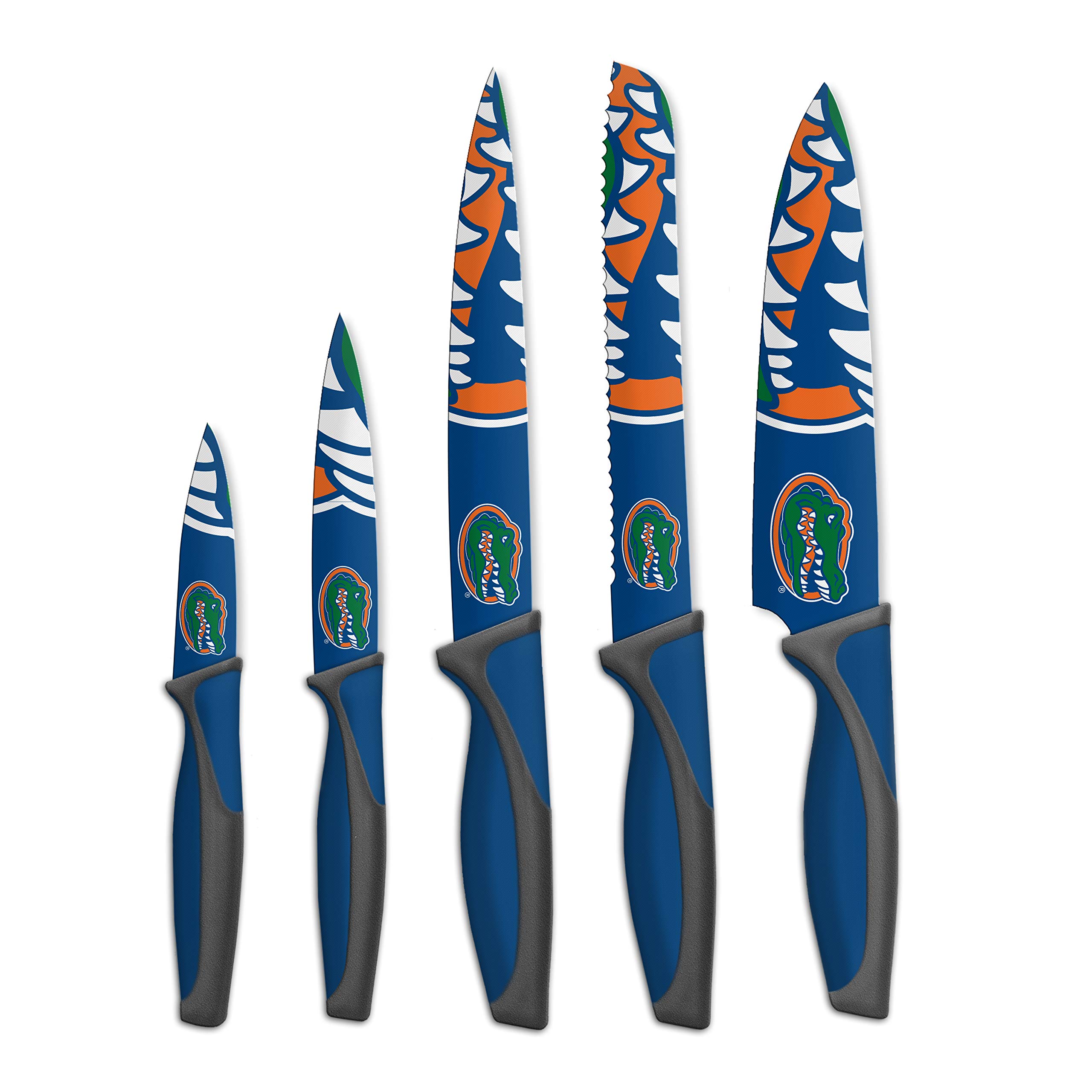 Premium NCAA Themed Unisex Kitchen Knife Set - Durable Stainless Steel Blades for Cooking, Grilling & Tailgating Parties