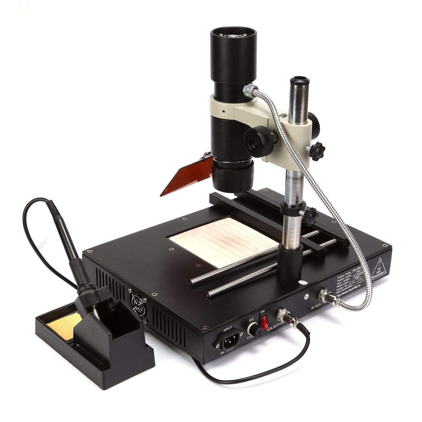 Professional T862++ SMD/BGA Rework Station with Infrared Heating - SMT Soldering & Desoldering Machine for PCB Repair (US Stock) | Ideal for Electronics Repair, DIY Projects & Circuit Board Maintenance