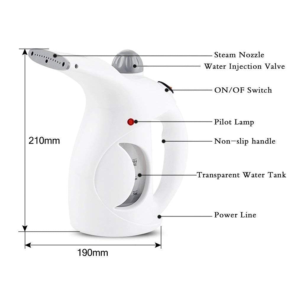 Portable Handheld Fabric Steamer for Clothes & Face | Fast Heating Garment Steamer Iron | Travel & Home Use | Compact & Powerful | Multicolor (1-Pack)