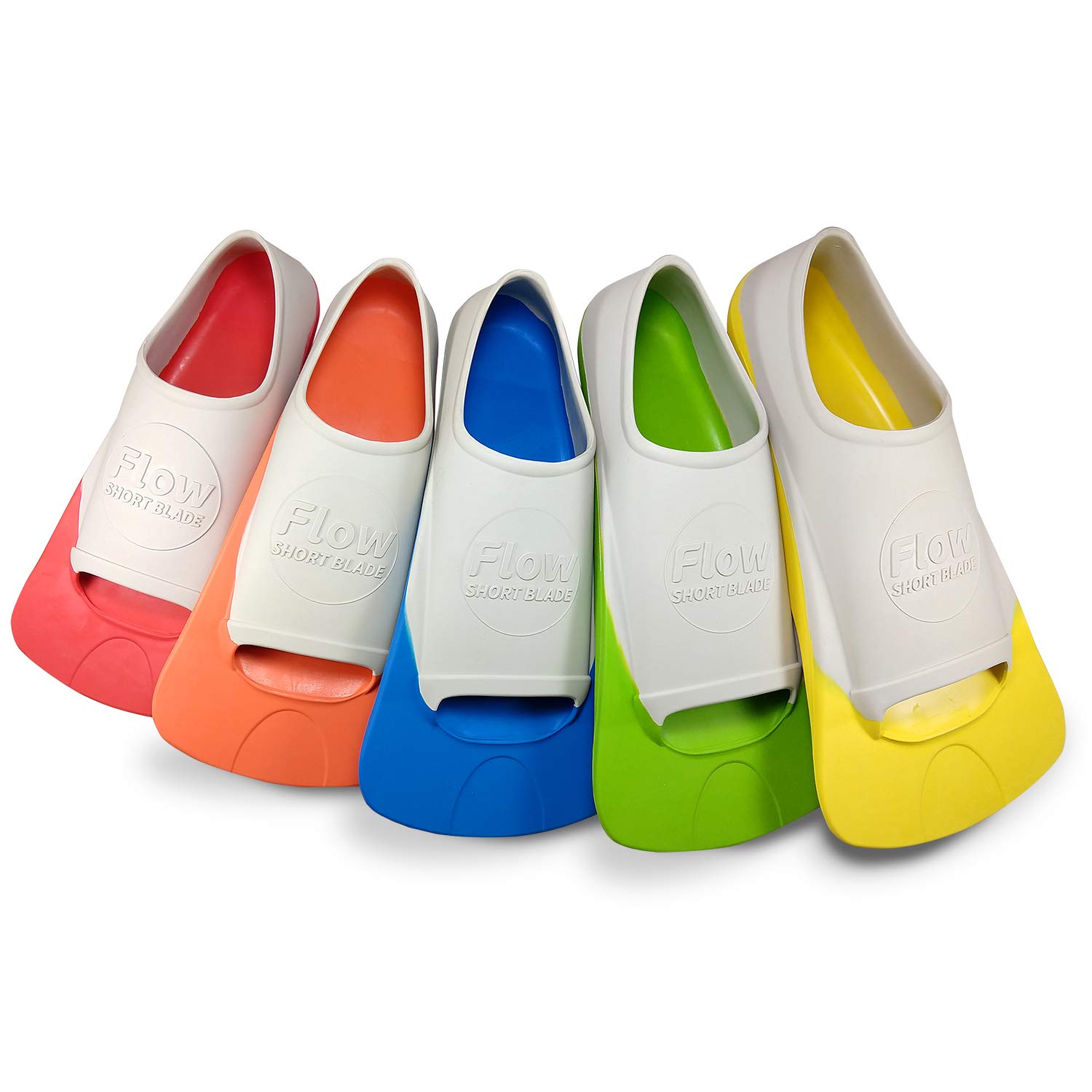 Premium Rubber Short Blade Swim Fins for Kids, Teens & Adults - Youth Sizes for Lap Training, Snorkeling & Pool Workouts - Ideal for Swim Practice, Water Aerobics & Ocean Activities