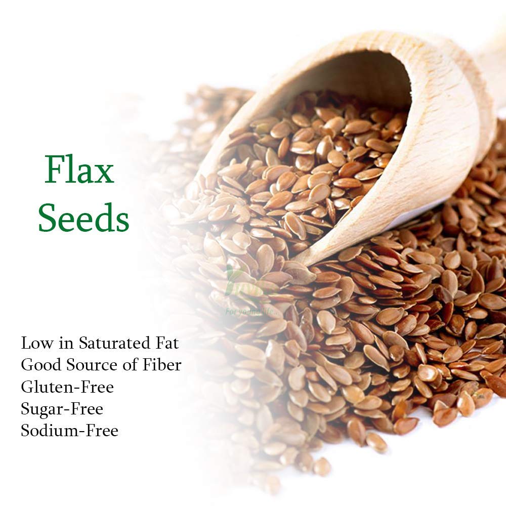 Organic Flax Seeds for Eating - High in Omega-3 & Fiber - 2.2 Lb (1 Kg) - Perfect for Smoothies, Baking & Healthy Snacks