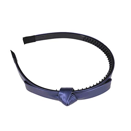 Ruihfas 6Pcs Leather Bow Hair Clips - Fashion Hair Accessories for Women & Girls - Non-Slip Teeth Comb Headbands - Perfect for Parties, Weddings & Daily Styling (Bright Color)