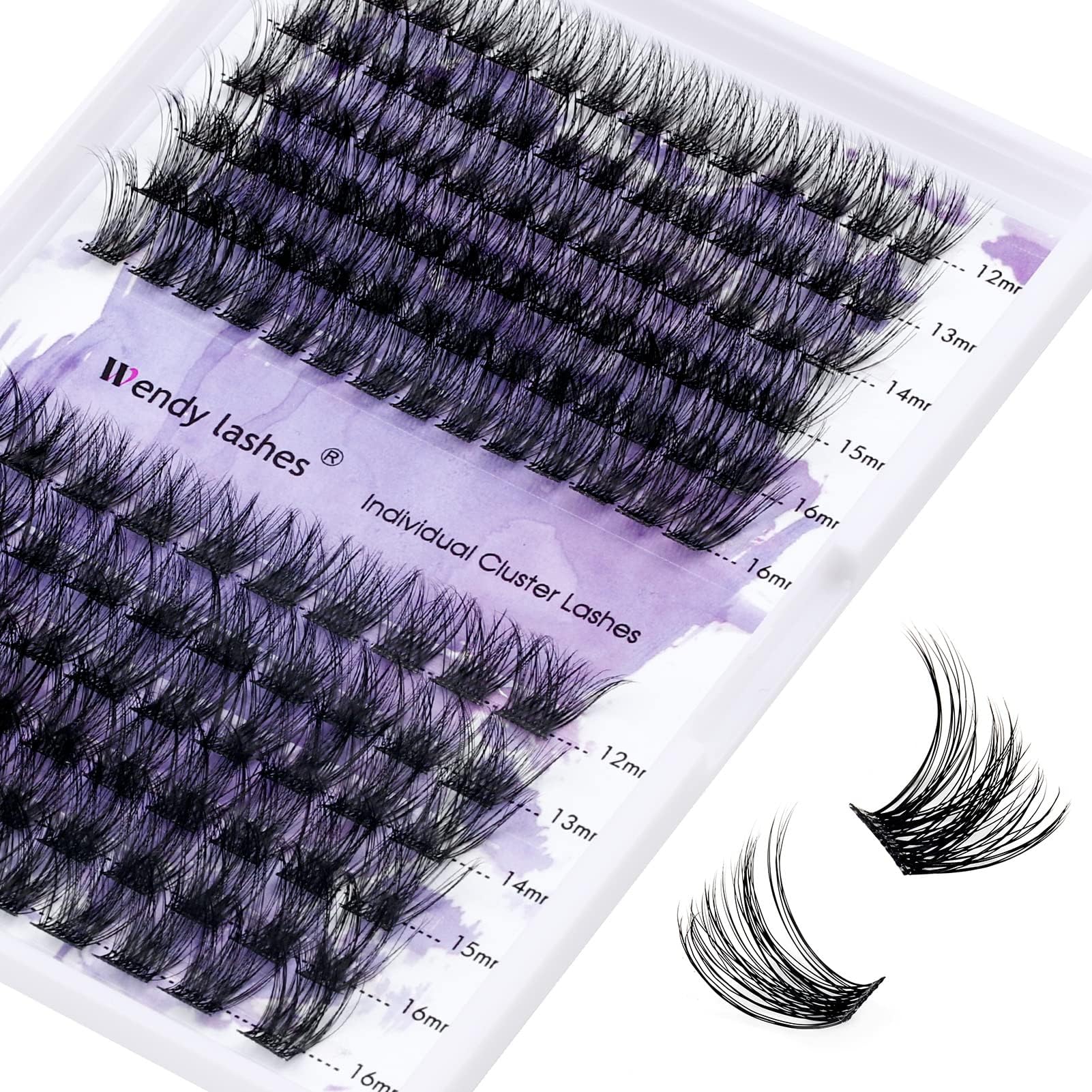 DIY Lash Clusters for Home Use - Ultra-Light Natural Fluffy Wispy Waterproof Anime Manga Cat Eye D Curl 12-16mm C3+C9 FD318 - Perfect for Cosplay, Daily Wear & Special Occasions