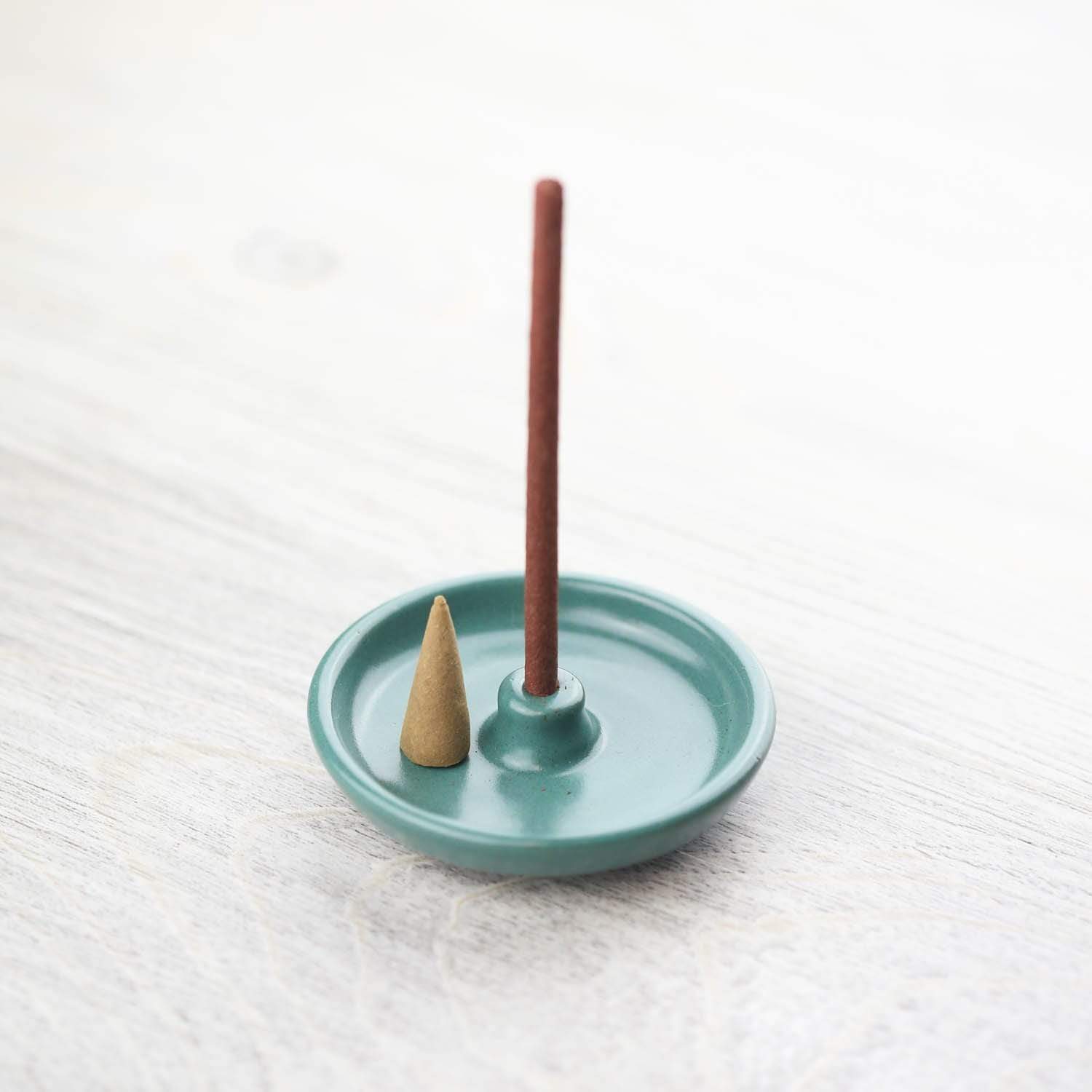 Handmade Ceramic Incense Burner - Aromatherapy Diffuser for Home, Yoga & Meditation | Natural Clay Relaxation Decor for Zen Spaces