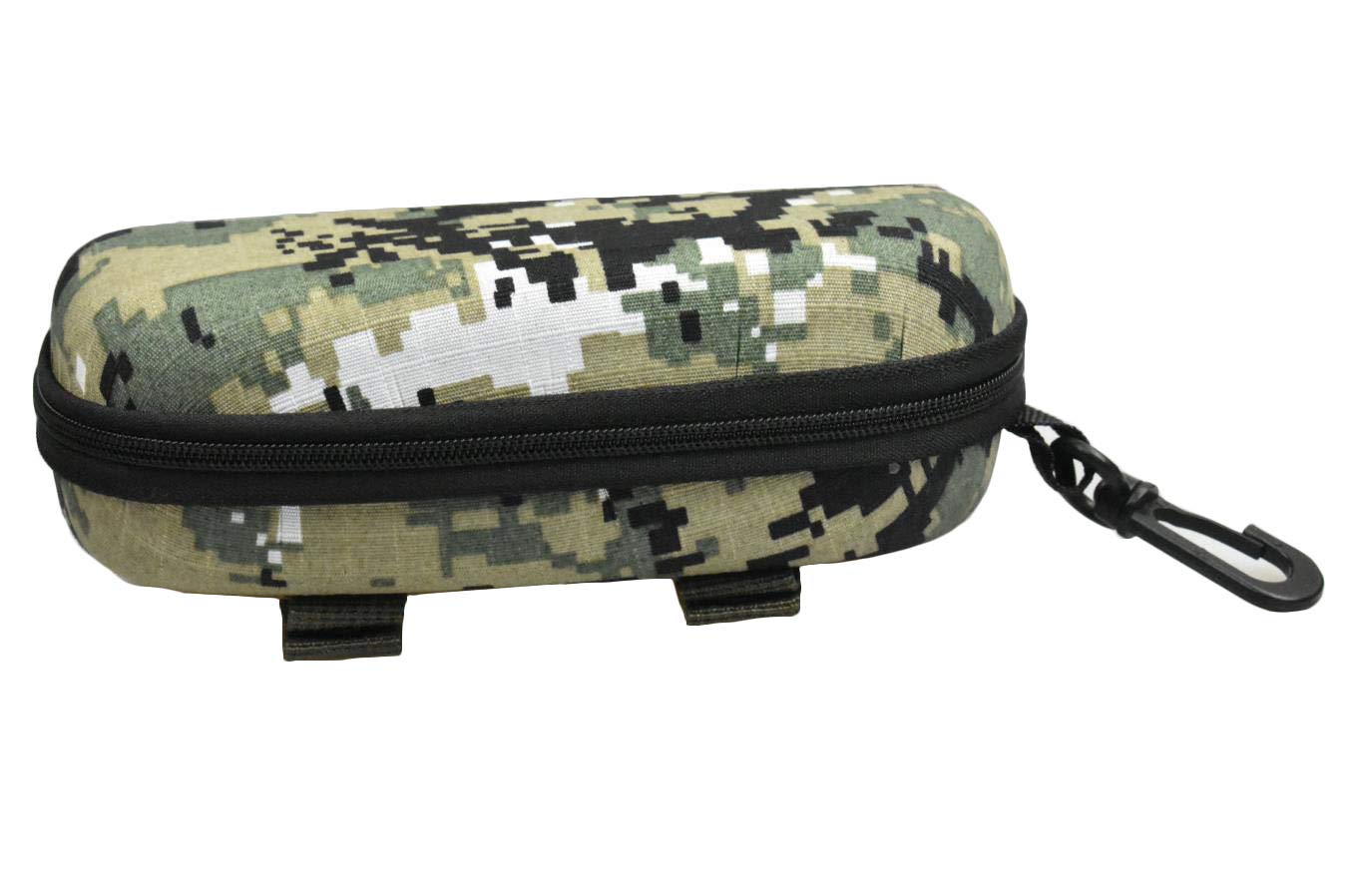 Tactical Molle Zipper Sunglasses Case - Shockproof Hard Shell Sunglasses Pouch for Men & Women - Durable Eyeglass Holder for Outdoor Sports, Hiking, Travel & Daily Use