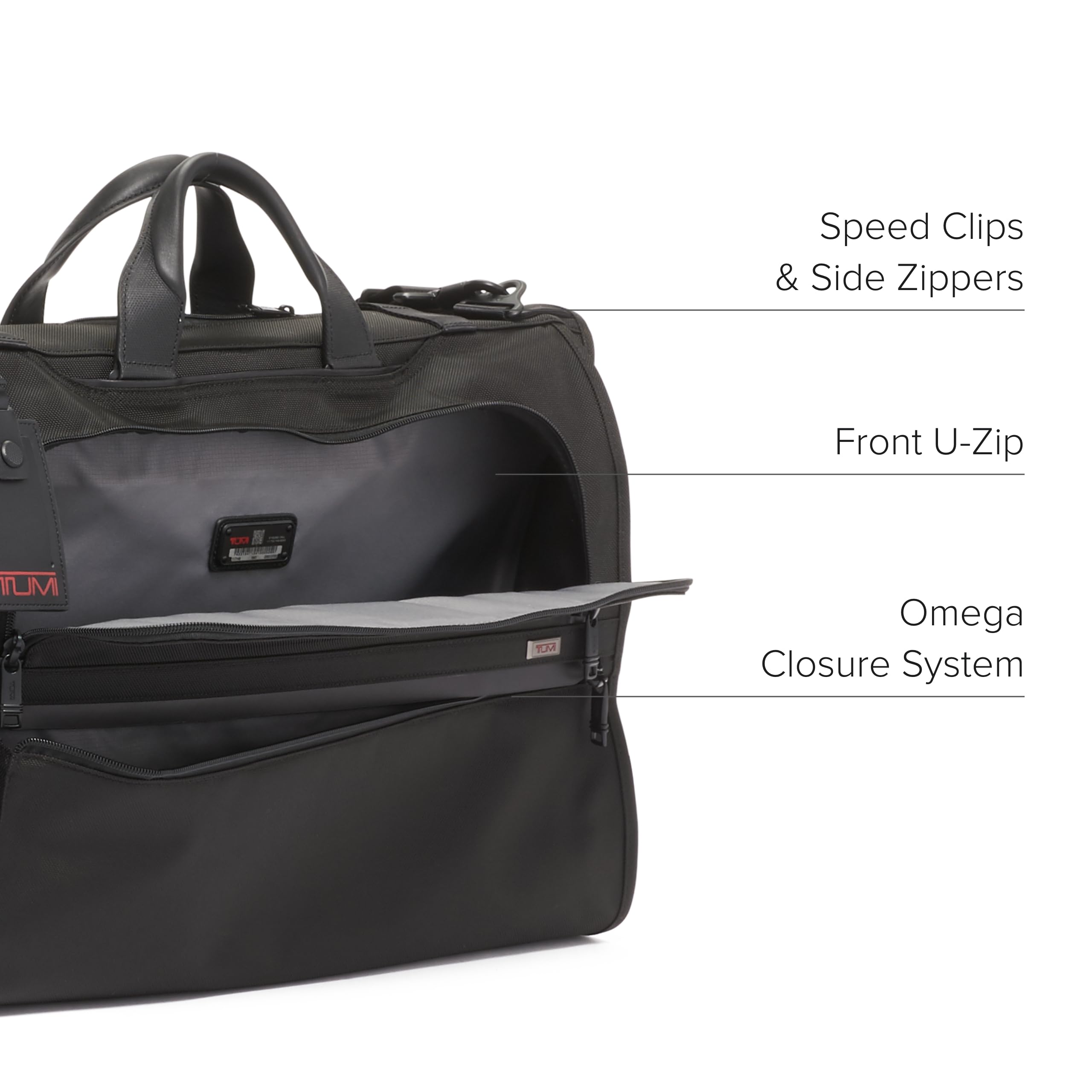TUMI Alpha Tri-Fold Garment Bag for Travel - Carry-On Suit & Gown Carrier - Black TUMI Tracer Luggage - Perfect for Business Trips, Weddings & Formal Events