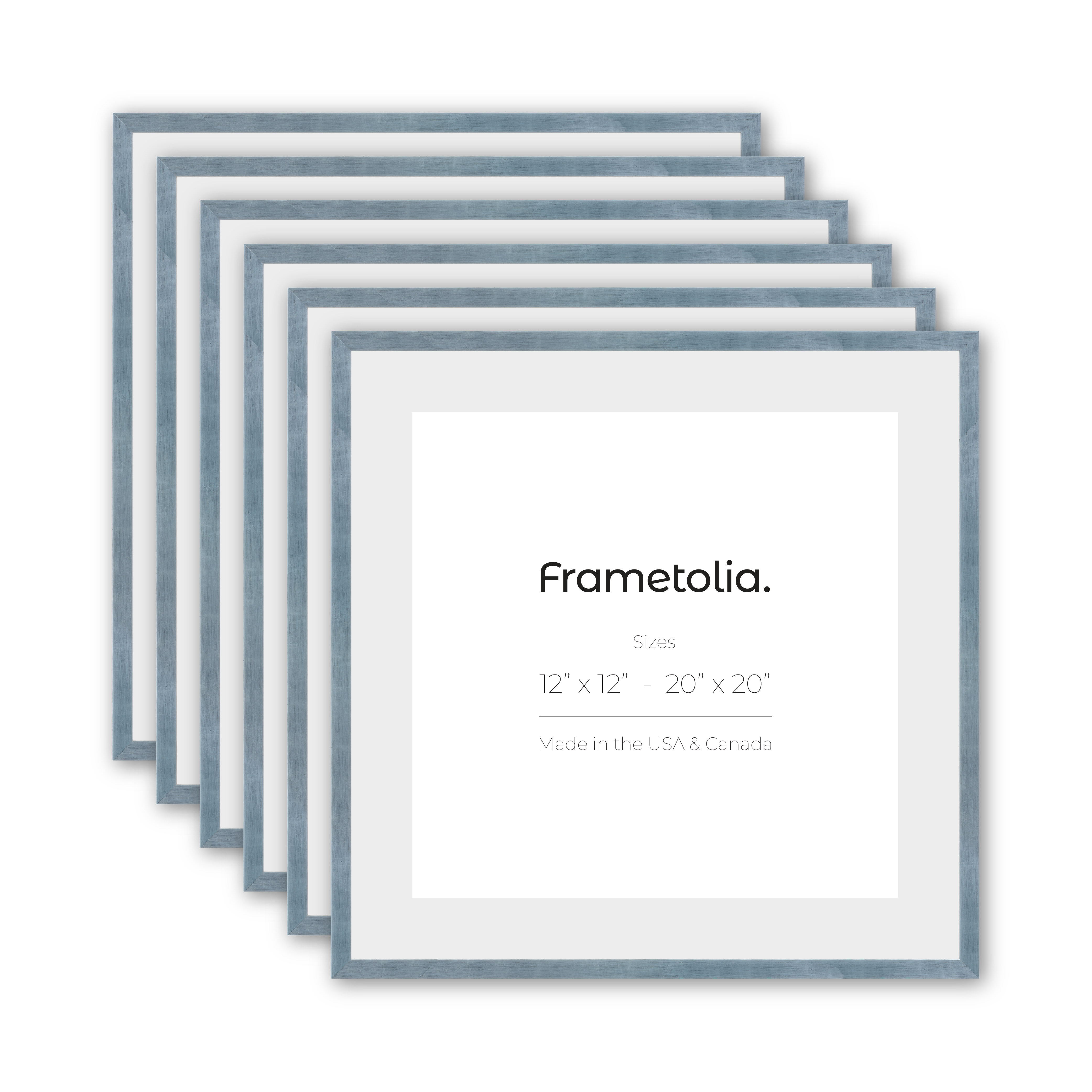 Electric Sky Narrow Width Wall Frame Set of 6 - Modern Thin Gallery Picture Frames for Home & Office Decor | Perfect for Living Room, Bedroom, or Workspace Display