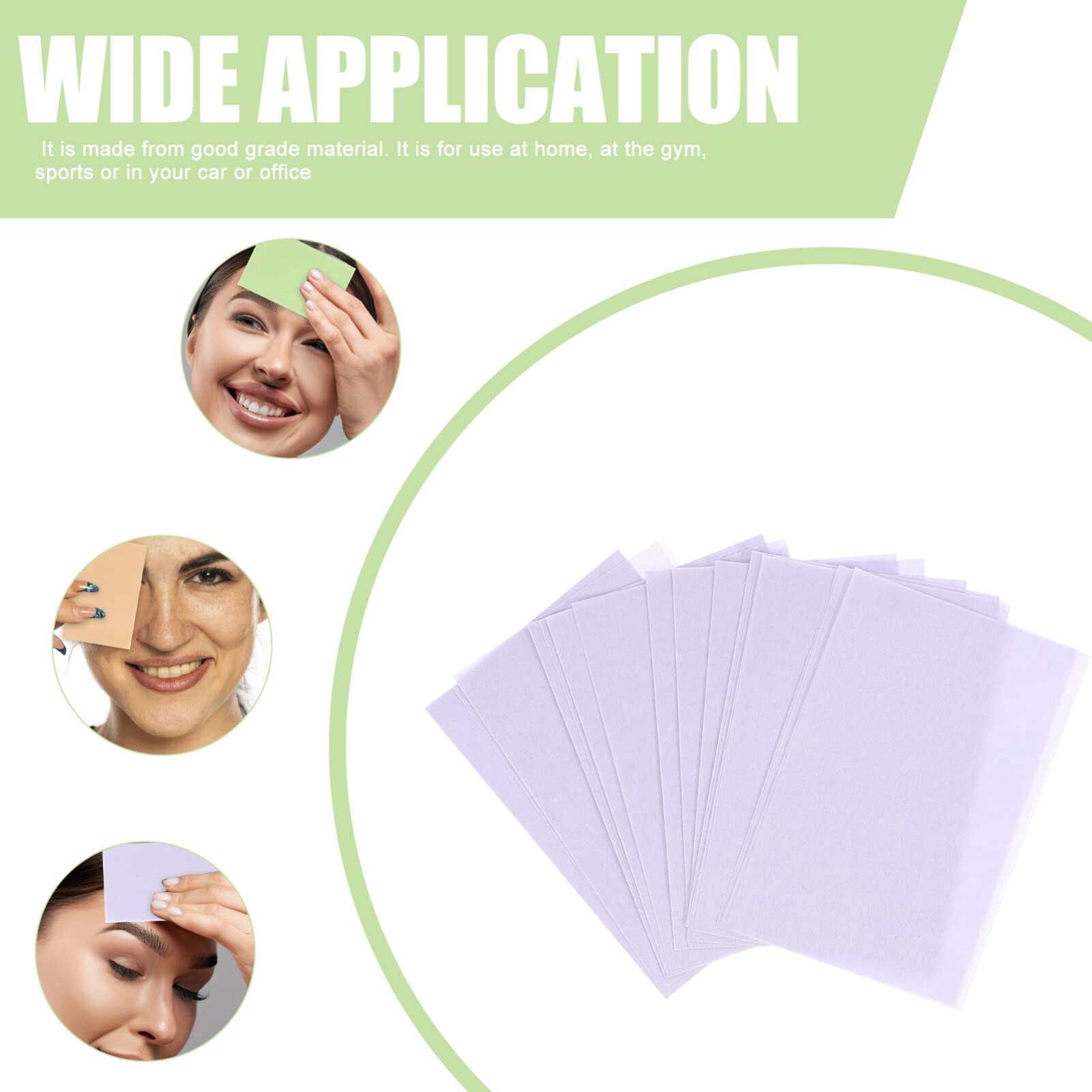 FOMIYES Oil Absorber Sheets - 100-Pack Blotting Papers for Face & Nose, Makeup & Skincare Essential for Men & Women - Perfect for Oily Skin Control, Touch-Ups, and On-the-Go Shine Removal