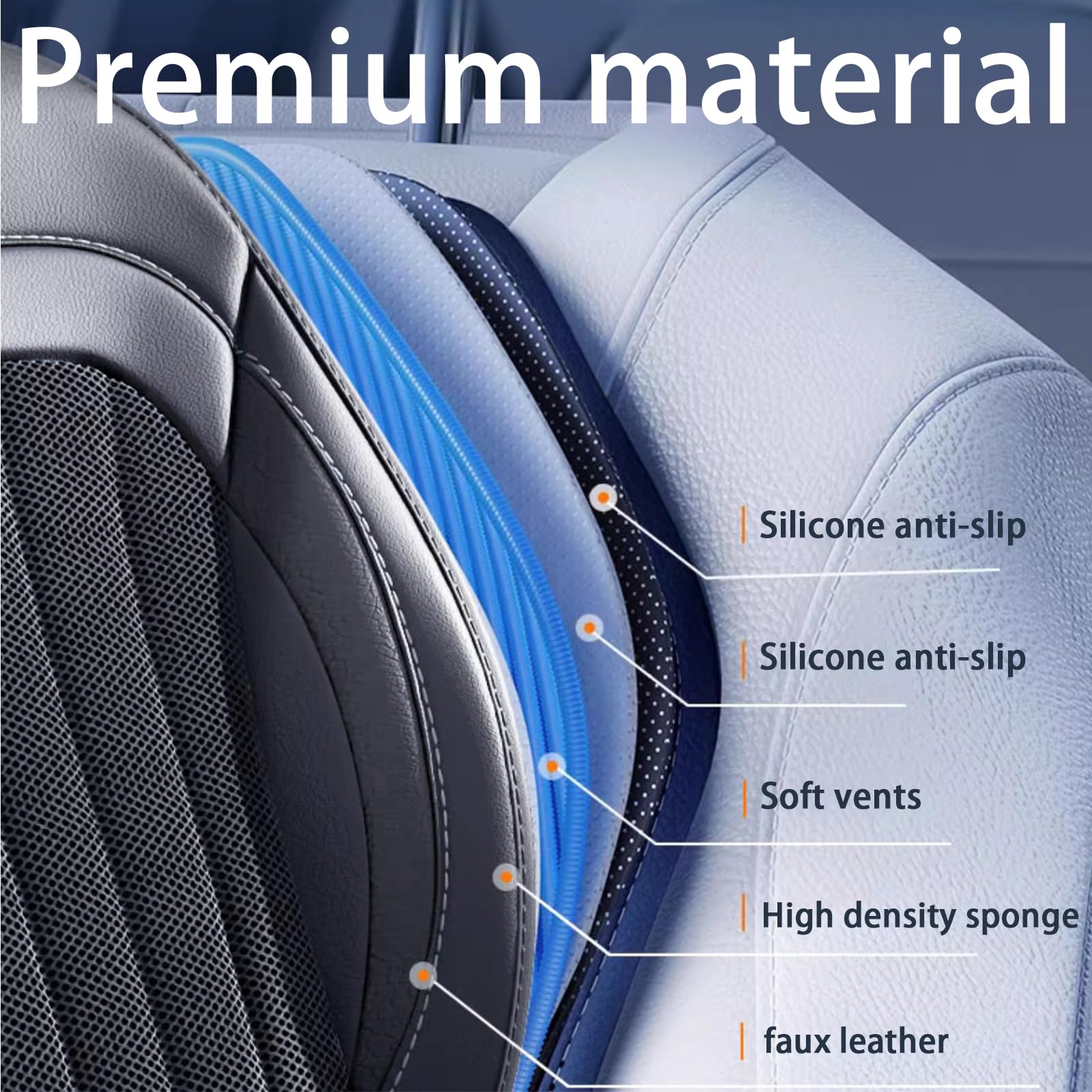 Premium Patchwork Leather 3-in-1 Car Seat Covers - Heating & Cooling System with 16 Built-in Fans | Universal Fit for Cars & SUVs | Winter Warm & Summer Cool Seat Protectors | Massage Function for Long Drives | Perfect for Commuting, Road Trips & Daily Use