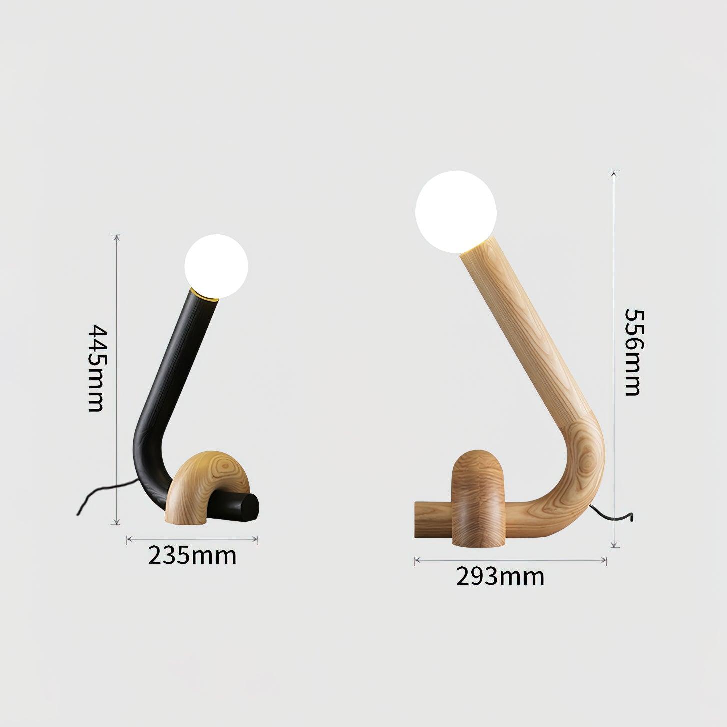 Elegant Curled Table Lamp - Modern Home & Office Lighting for Bedroom, Living Room, or Study - Warm White LED Desk Lamp with Adjustable Brightness