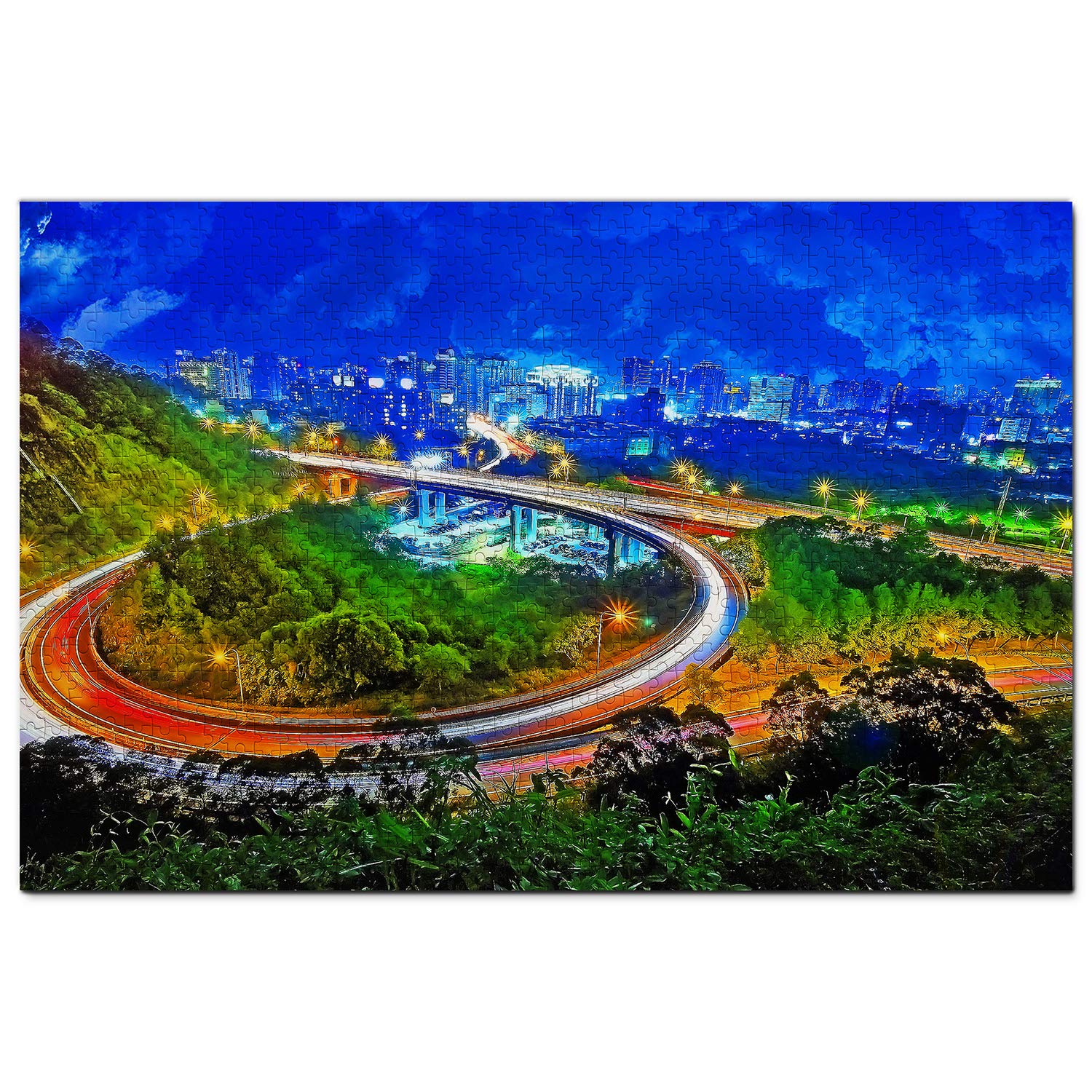 1000 Piece Taiwan Jiufen New Taipei Wooden Jigsaw Puzzle - Travel Souvenir & Home Decor for Adults, Perfect Gift for Puzzle Lovers | Relaxing Activity for Family & Friends Game Night