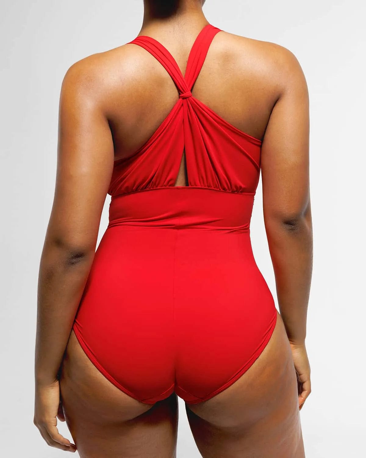 Smart Sculpt Ruched Twist Front Shaping Swimsuit - Slimming One Piece Bathing Suit for Women - Perfect for Beach Vacations, Pool Parties & Summer Getaways