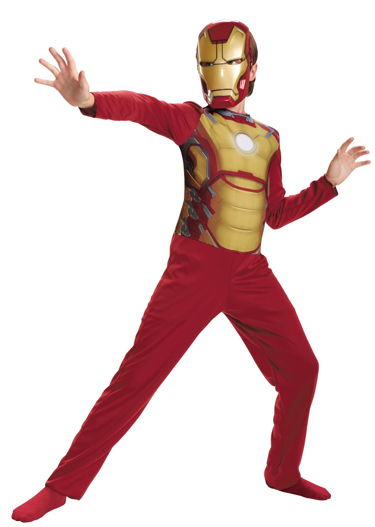 Boys Iron Man Mark 42 Costume - Kids Superhero Dress Up Outfit for Halloween, Cosplay & Birthday Parties | Marvel Avengers Inspired Costume Set