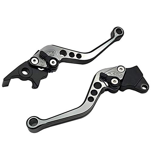 2pcs CNC Alloy Motorcycle Brake & Clutch Levers - Gray for Bike Upgrades