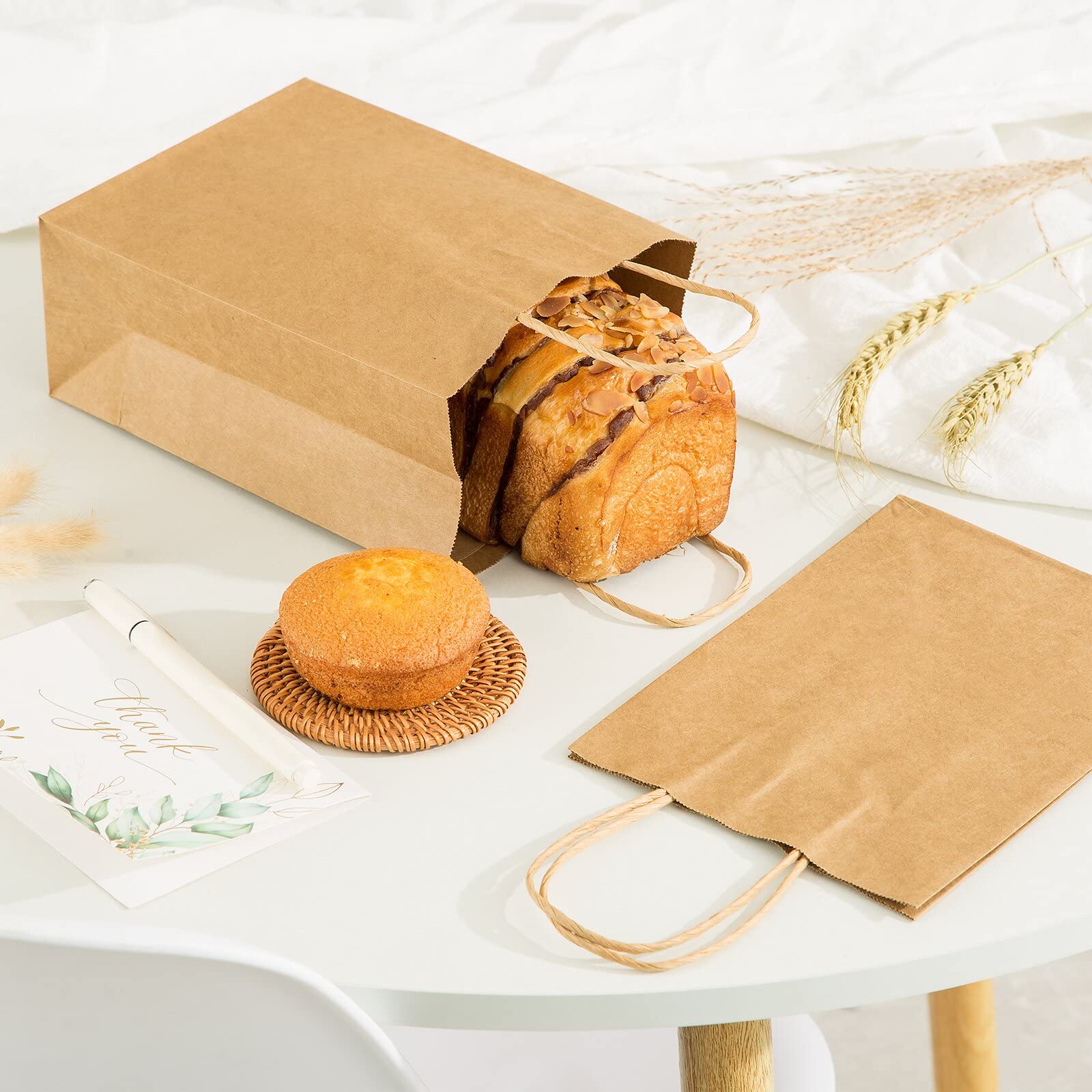 150pcs Brown Kraft Paper Bags with Handles - Mixed Size Bulk Gift Bags for Business, Retail, Parties & Favors | Eco-Friendly Shopping & Merchandise Bags for Stores, Events & Packaging